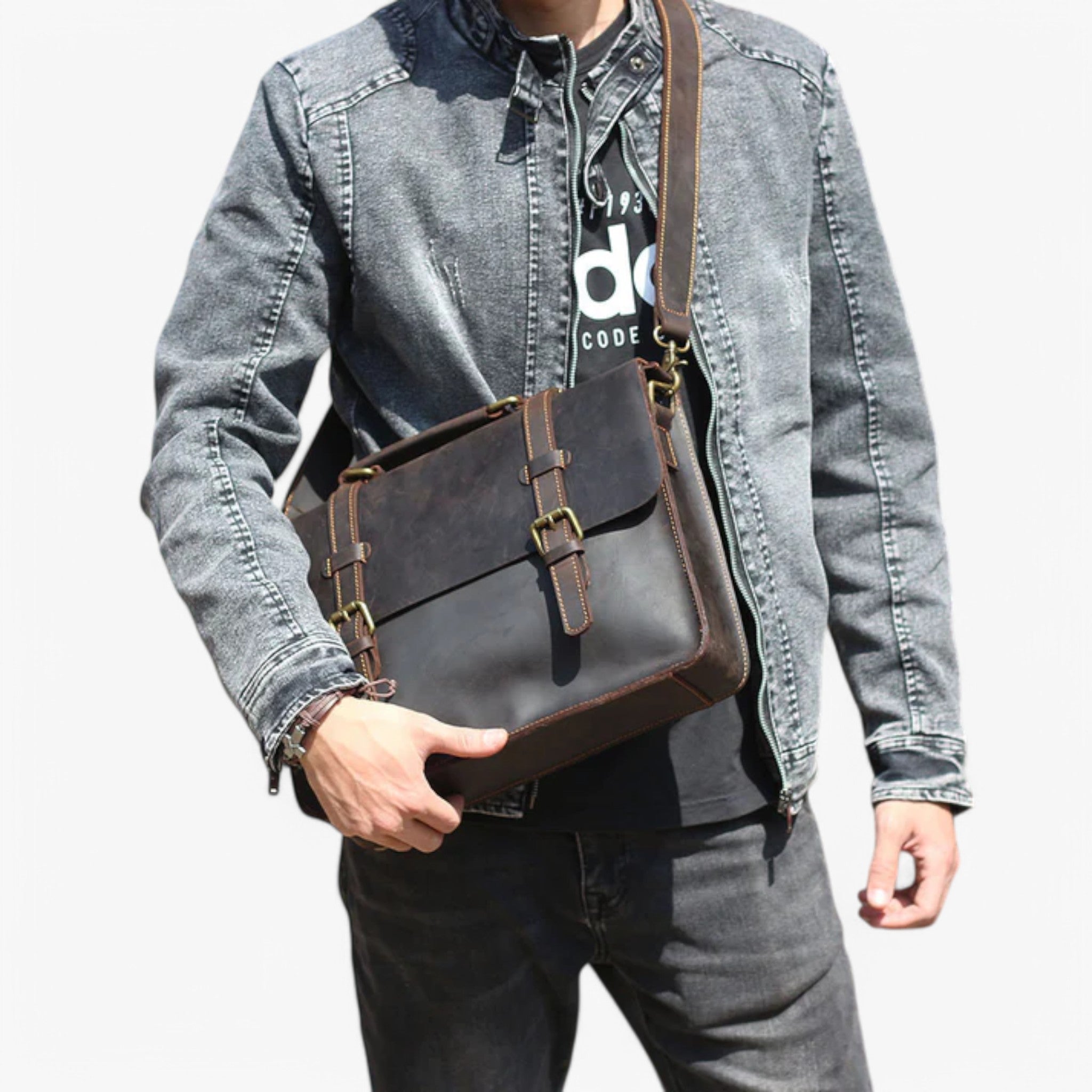 Luca | Borsa a tracolla in pelle - - - Concept Palermo