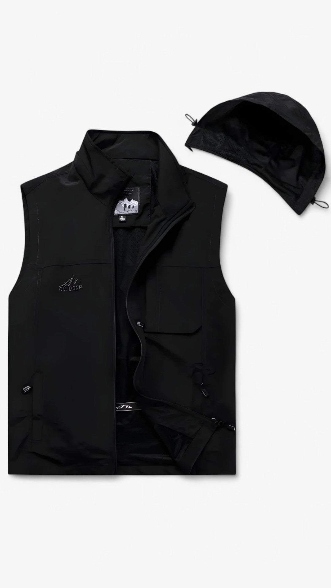 Gilet da pesca traspirante con tasche multiple - Nero - fishing vest hiking vest vests - Concept Palermo