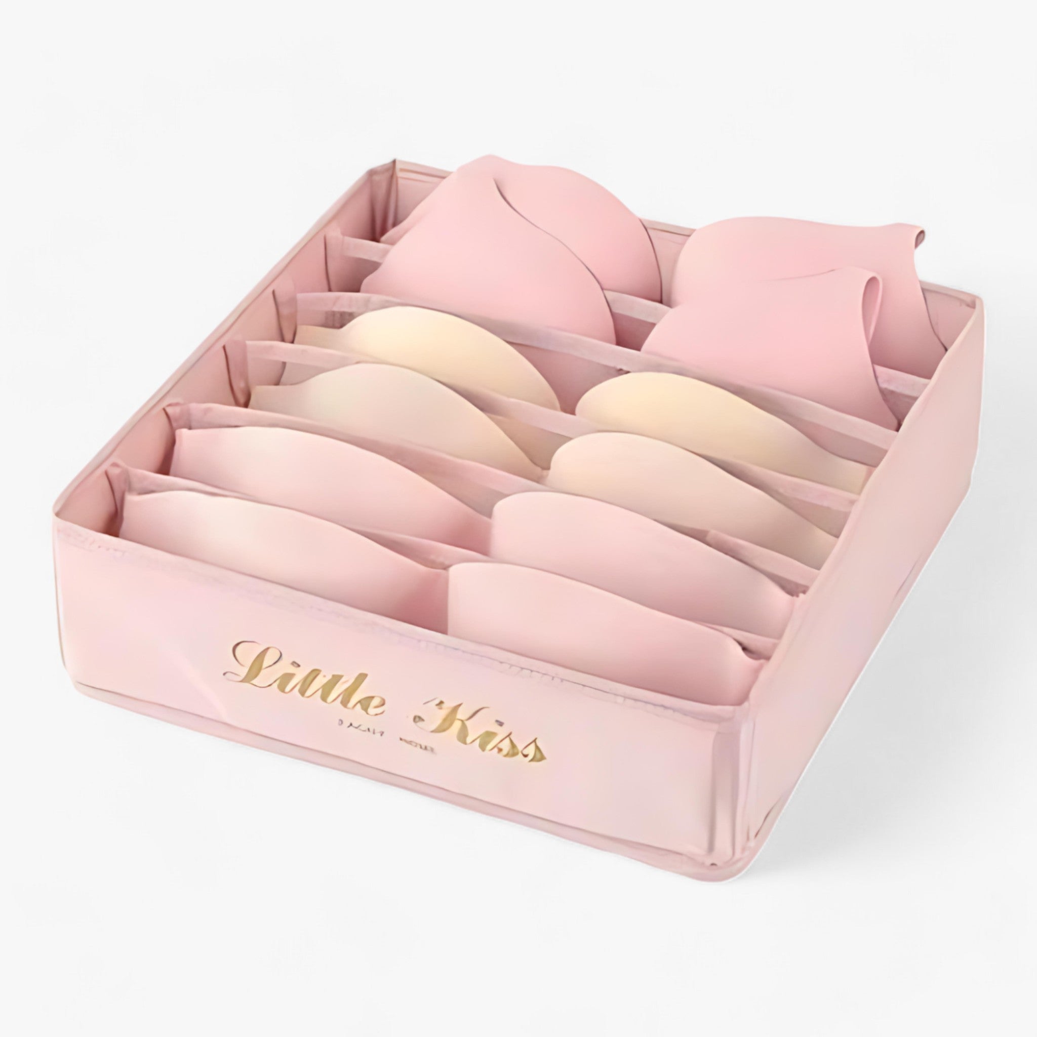 Organizzatore per guardaroba | Caja pieghevole per biancheria intima - Divisore per cassetti con accesso facile - 6 scomparti rosa - wardrobe organizer - Concept Palermo