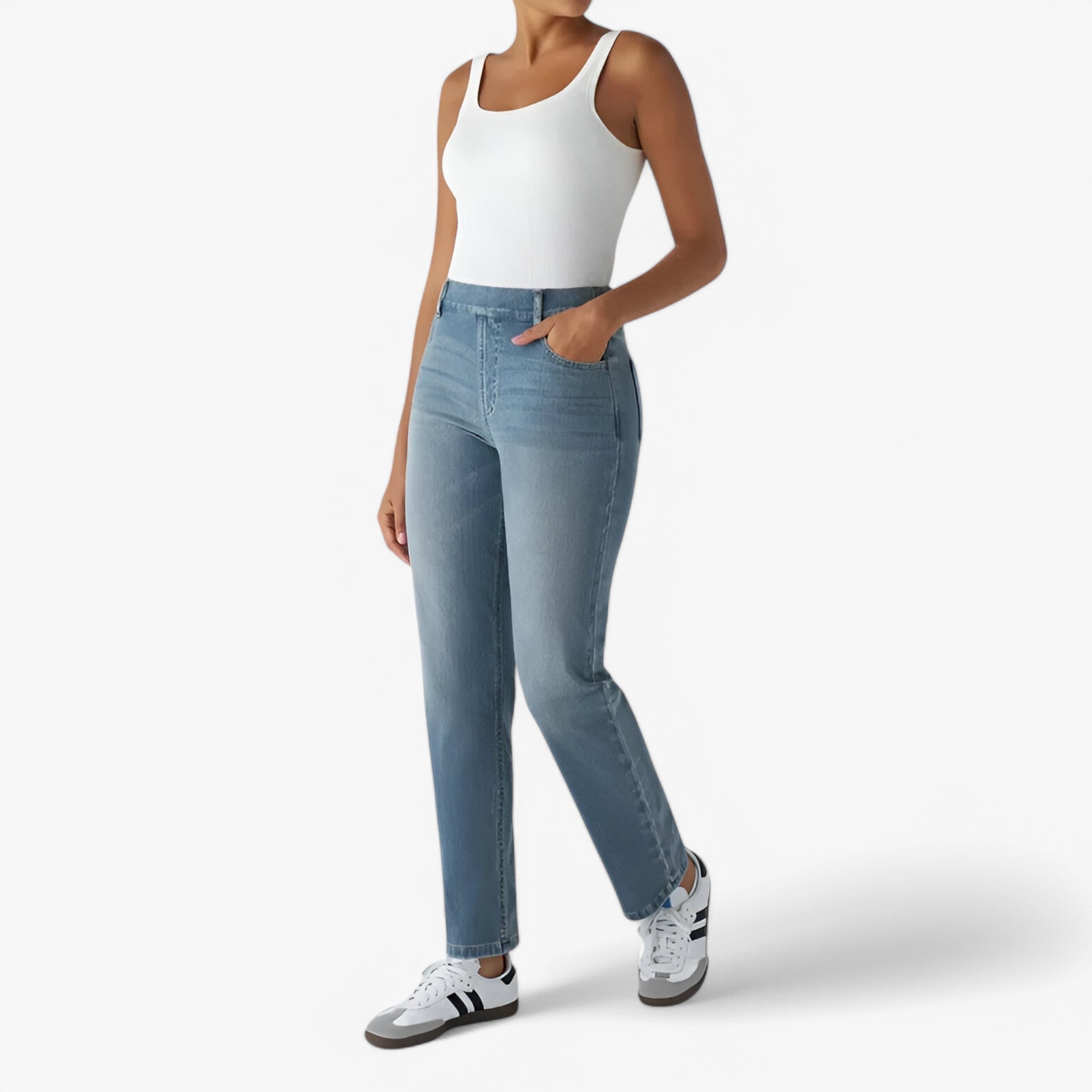 Nina | Pantaloni a vita alta - Elasticizzati e Confortevoli - - - Concept Palermo