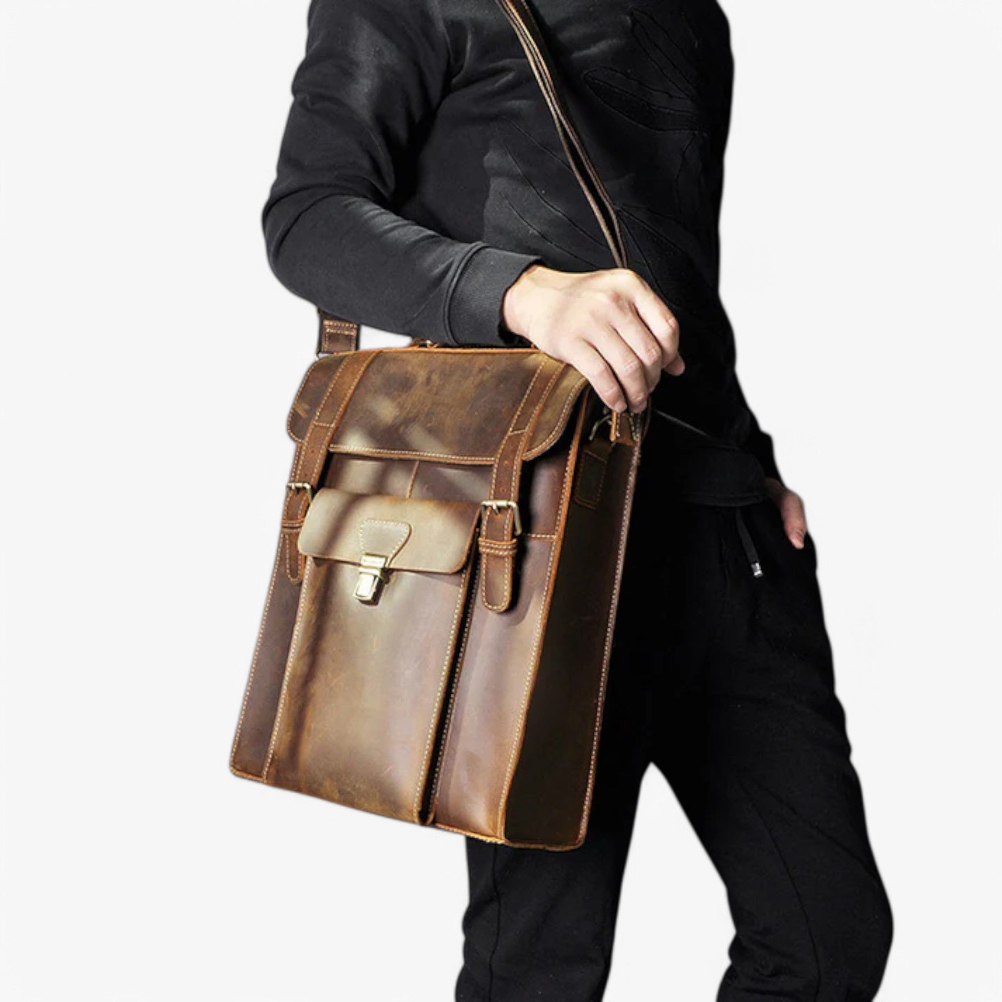 Vittorio | Zaino e valigetta in pelle di lusso - - - Concept Palermo