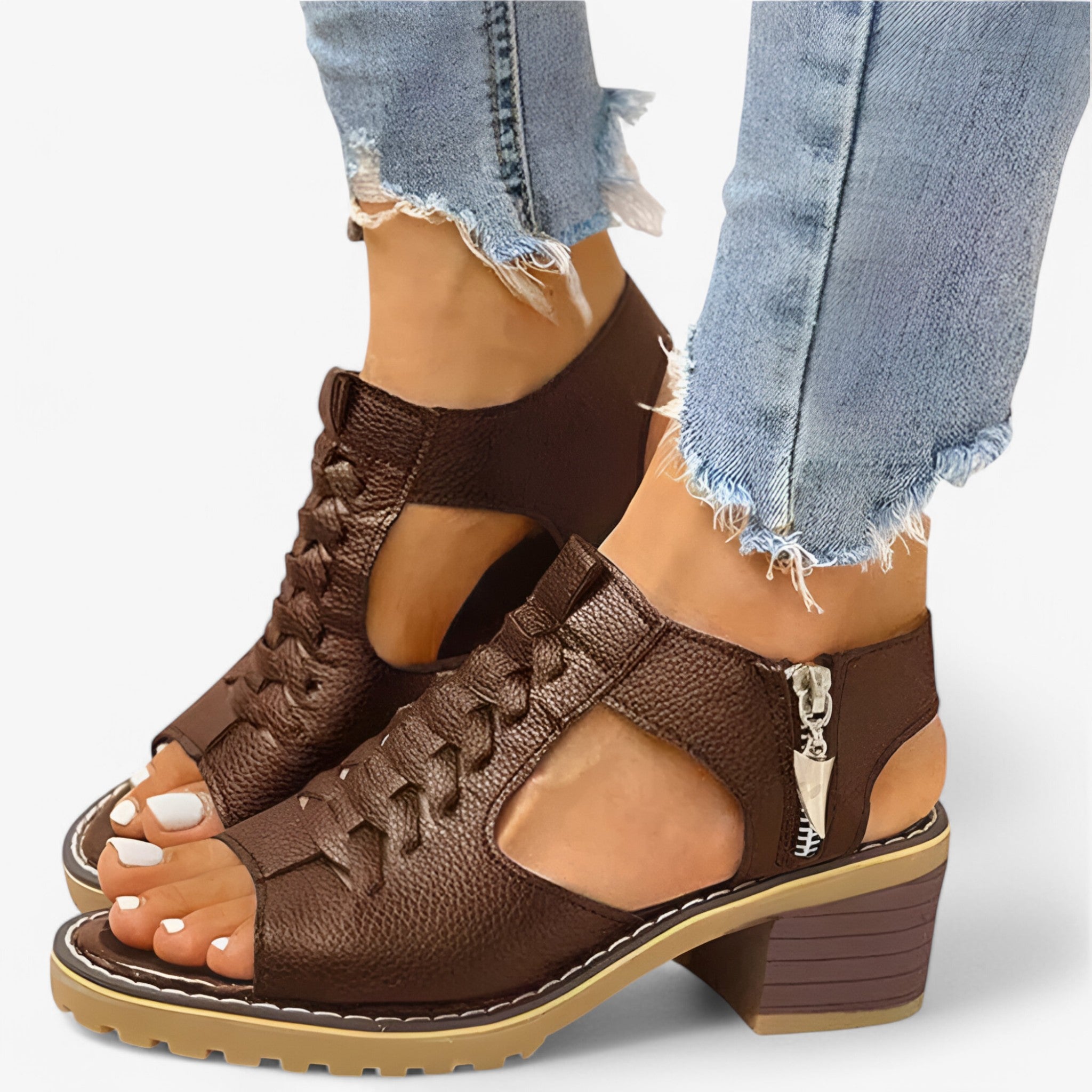 Sara | Sandali da donna - Marrone - sandals - Concept Palermo