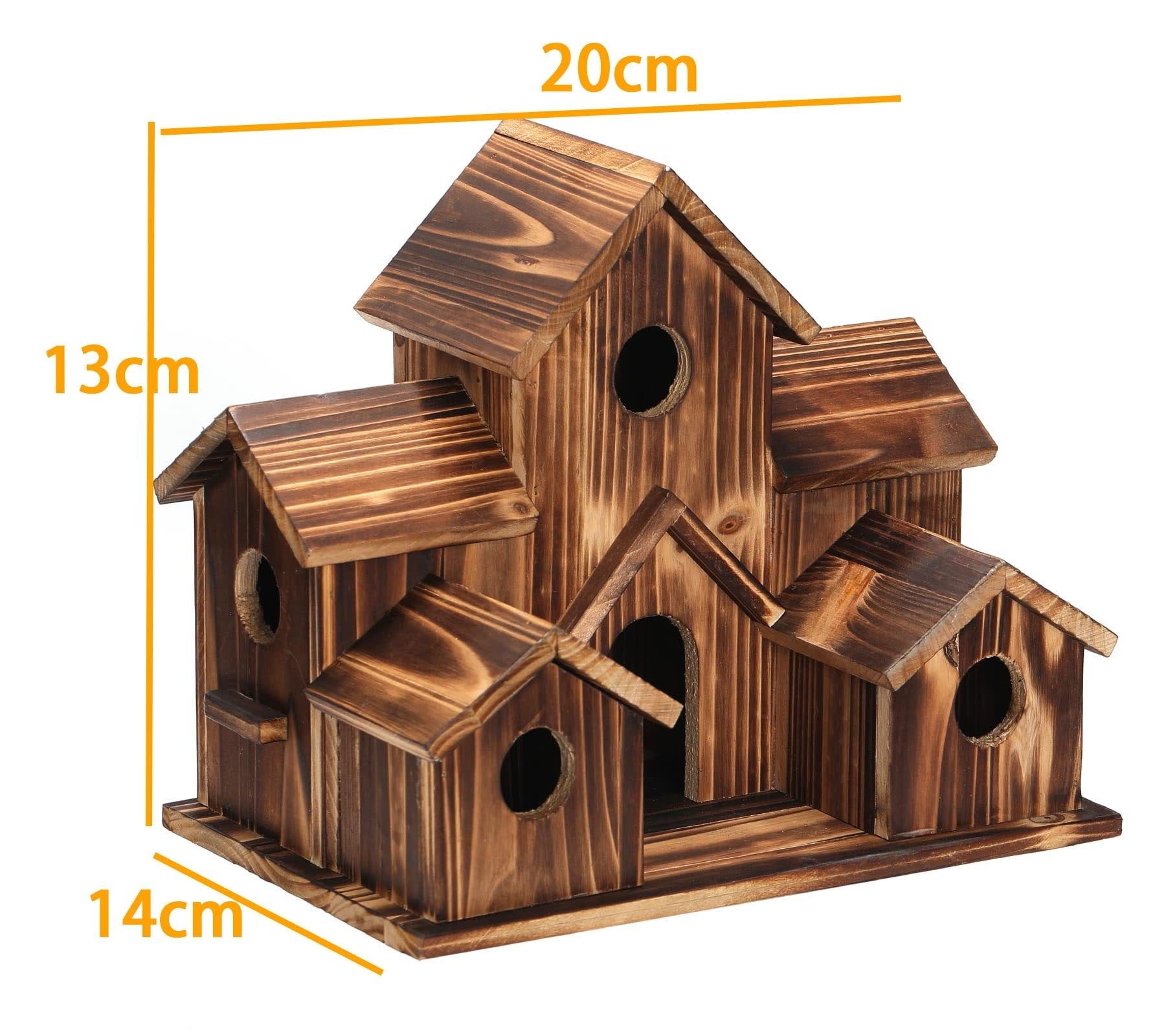 Casetta per uccelli fatta a mano con 6 fori - - new_for_google - Concept Palermo