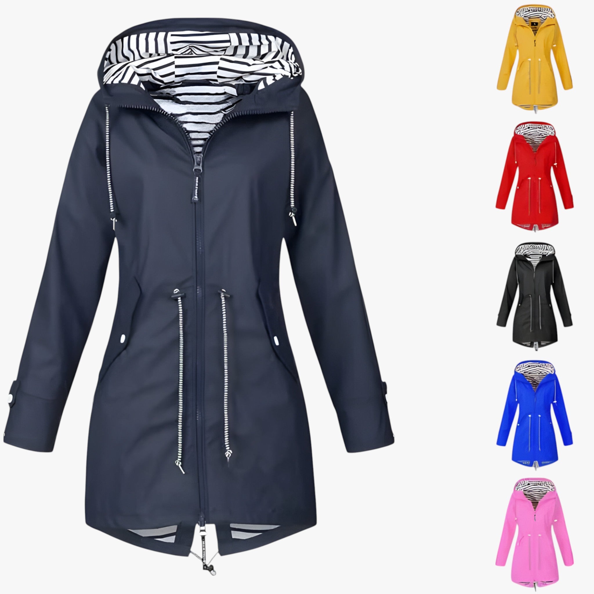 Beatrice | Parka impermeabile – Vestibilità regolabile con fodera del cappuccio a righe - - Damen spring summer women Women fashion - Concept Palermo