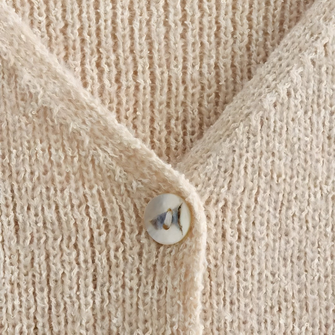 Mirriam | Gilet in maglia beige - - vests - Concept Palermo