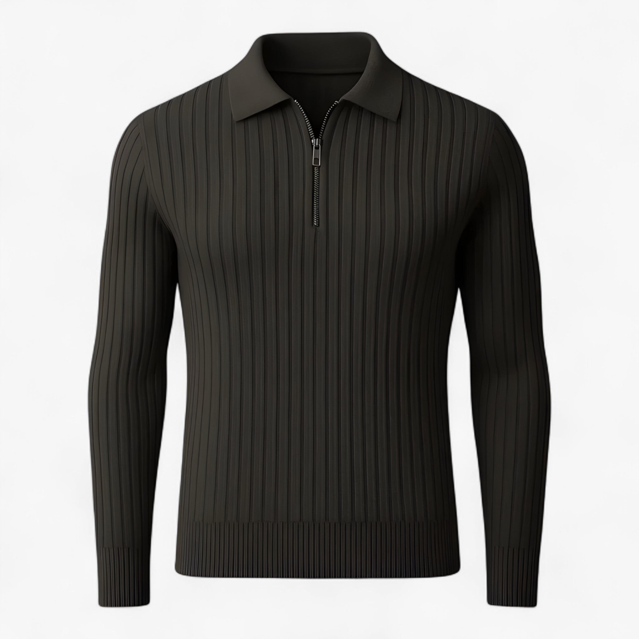 Jerry - Maglione in Merino a Mezzo Zip - Grigio - - Concept Palermo