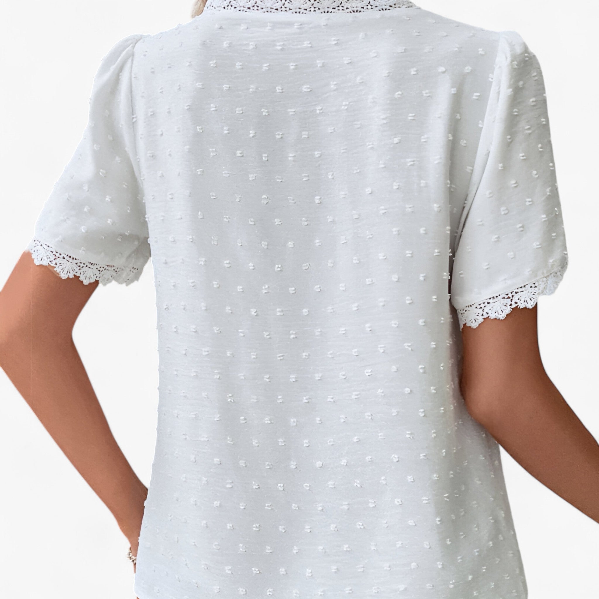 Sophie – Blusa Vintage in Cotone con Dettagli in Pizzo e Maniche a Palloncino - - blouse for women Haut/Blouse tops for women - Concept Palermo