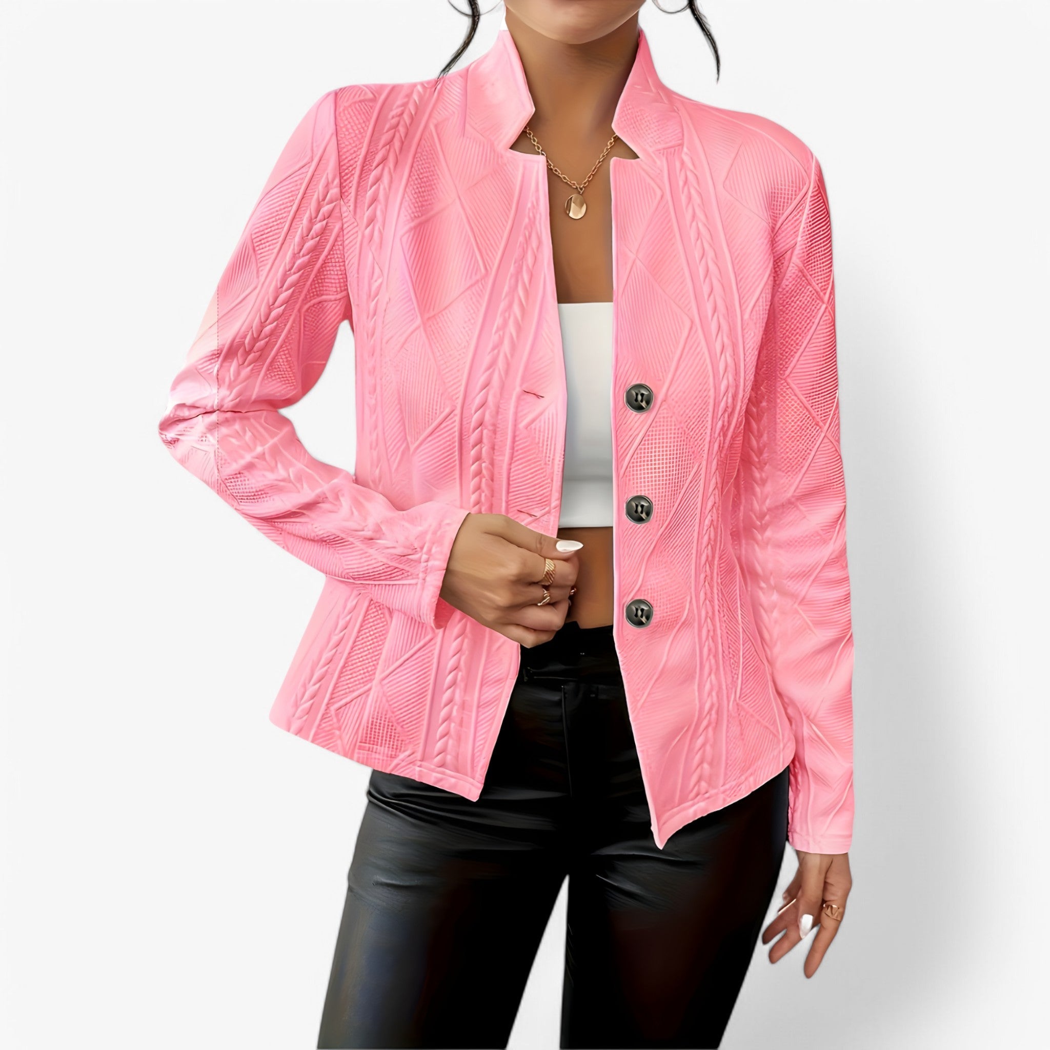 Reina – Elegante Cappa Su Misura alla Vita - Rosa - - Concept Palermo