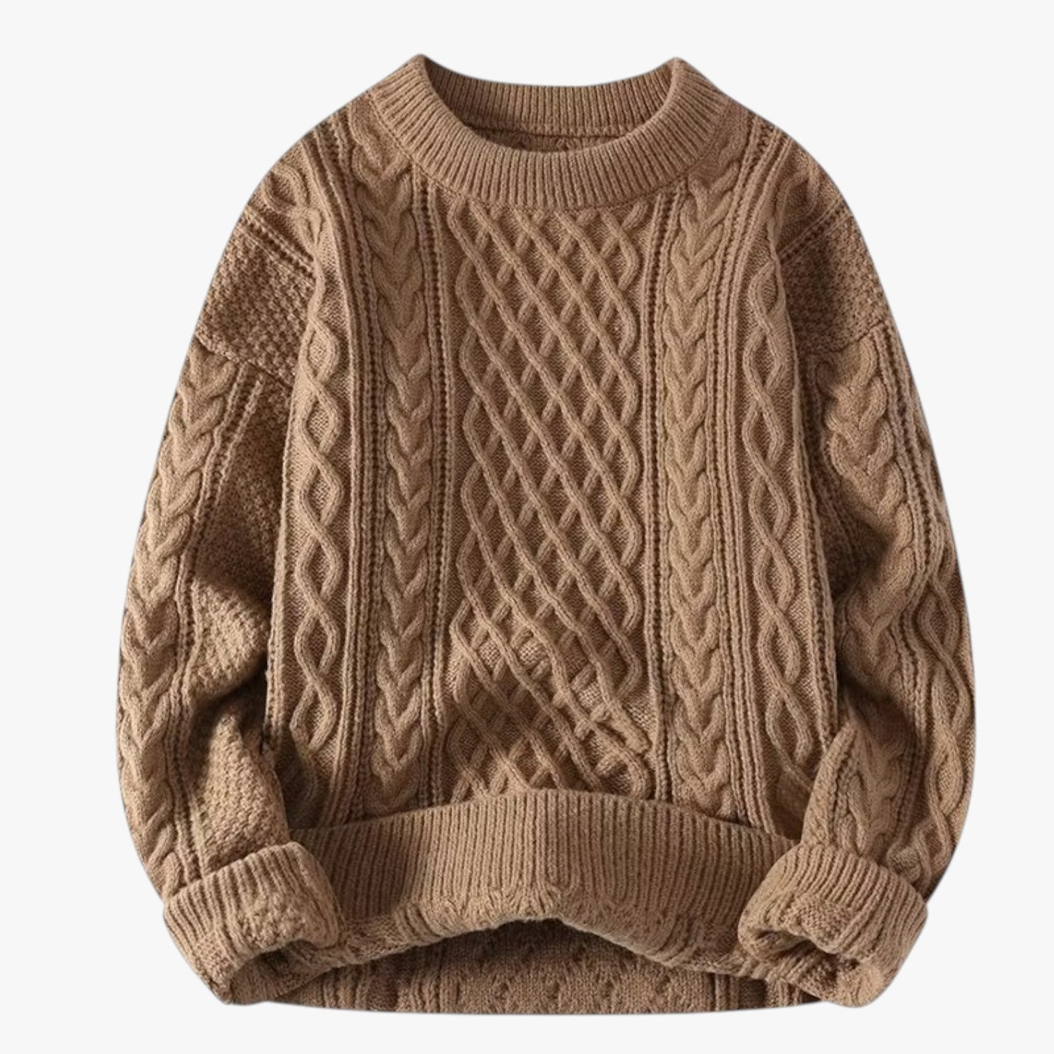 Victoria | Maglione in morbida lana da donna: calore e stile senza sforzo - Marrone - Sweater sweaters sweaters & cardigans - Concept Palermo