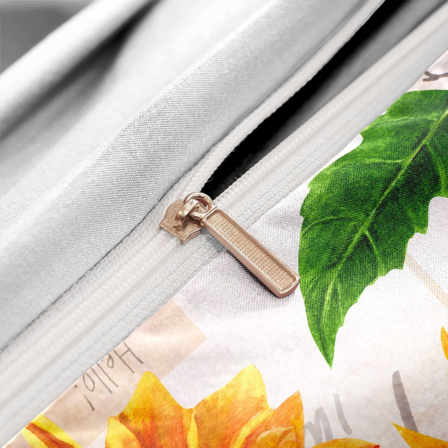 Lussuosi strati - Set di biancheria da letto con copripiumino a fiori di girasole | Gogh | Francia | Beau Jardin - - bed sheets Bedding - Concept Palermo