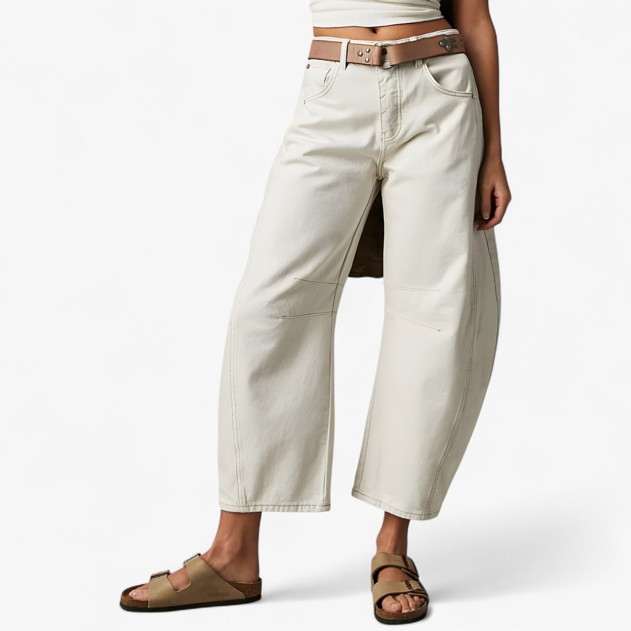 Salve | Jeans a Gamba Larga - Bianco - Jean - Concept Palermo