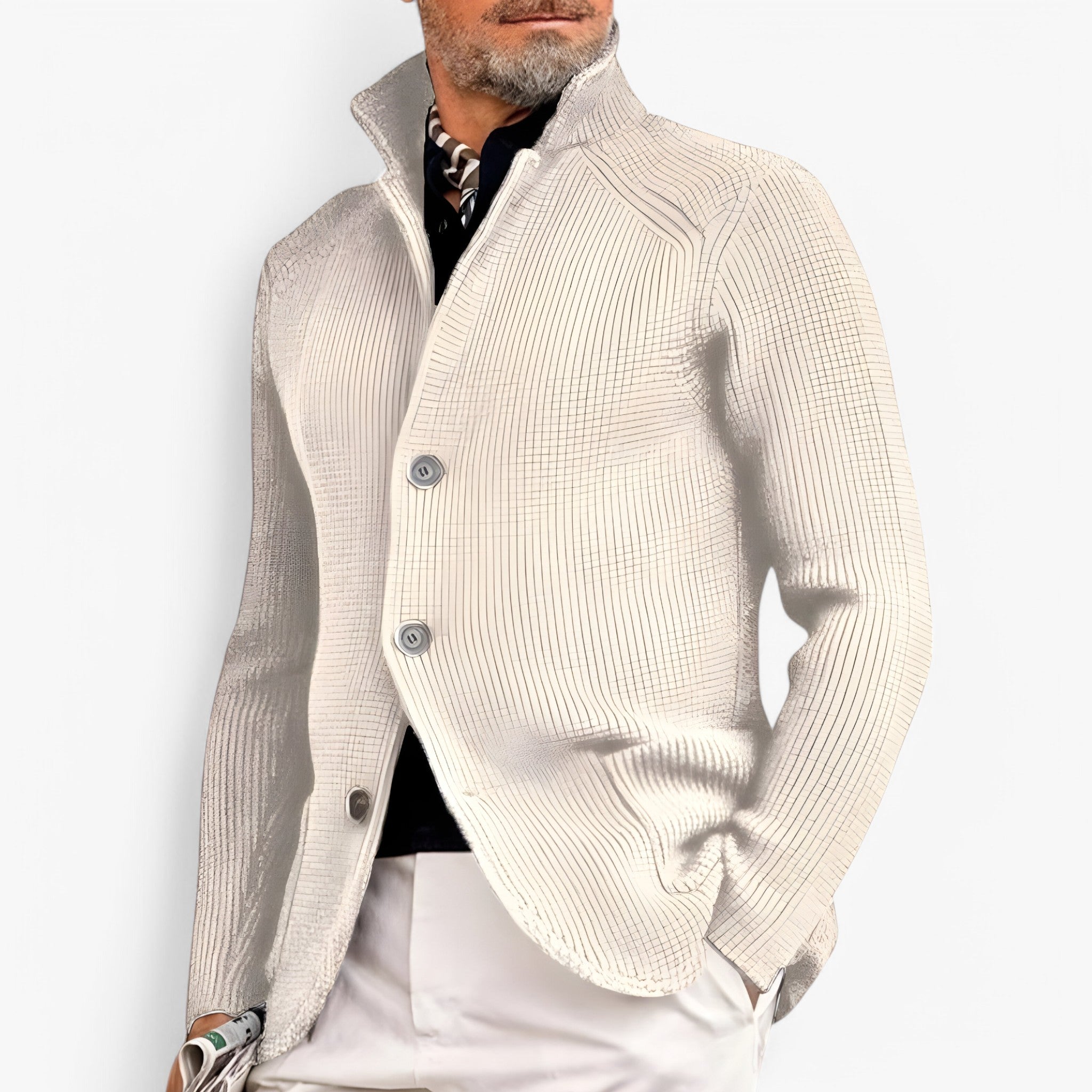 Willie | Giacca In Maglia - Beige - Herren - Concept Palermo