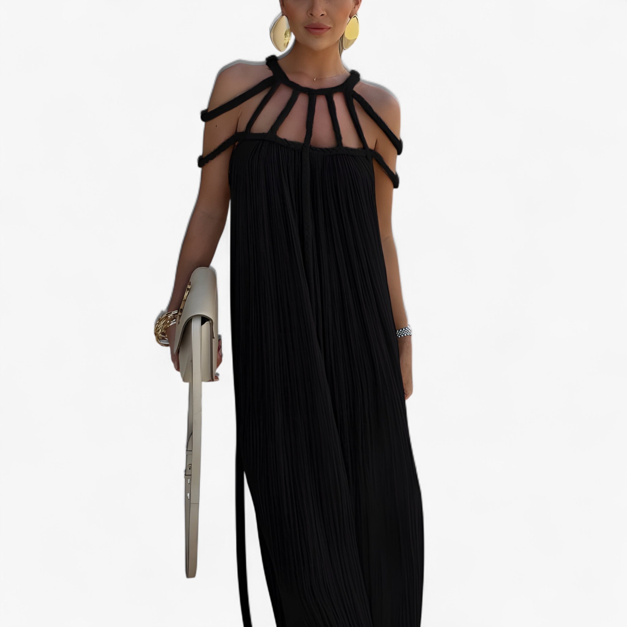 Linette | Abito Lungo - Nero Taglia unica (34-46) - - Concept Palermo