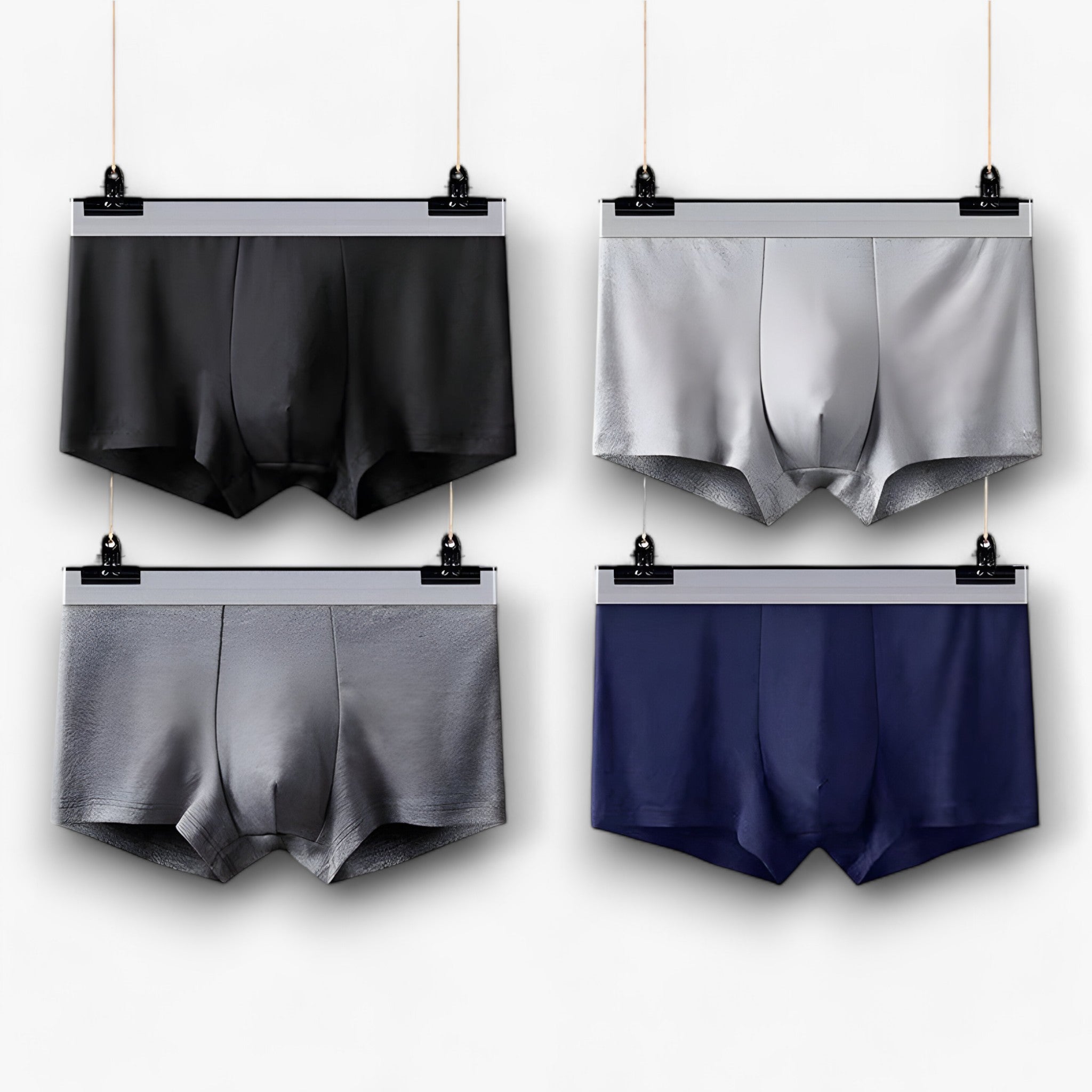 Evan | Boxer Corti Respirabili - Sexy e Confortevoli - Nero - Grigio chiaro - Grigio scuro - Blu - boxer briefs boxers briefs men's underwear - Concept Palermo