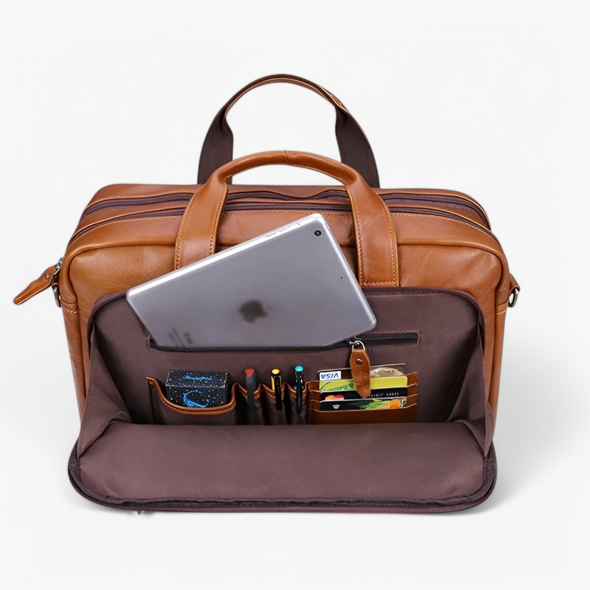 Theo | Borsa per Laptop in Pelle con Tracolla - - - Concept Palermo