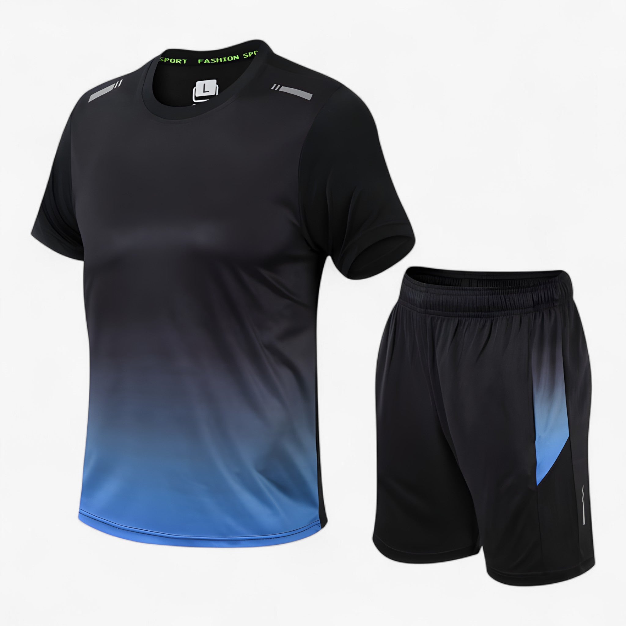 Nico | Set Sportivo da Uomo – Libertà di Movimento, Stile Senza Sforzo - Blauw - abbigliamento palestra activewear outfit da allenamento set sportivo uomo tuta sportiva uomo - Concept Palermo