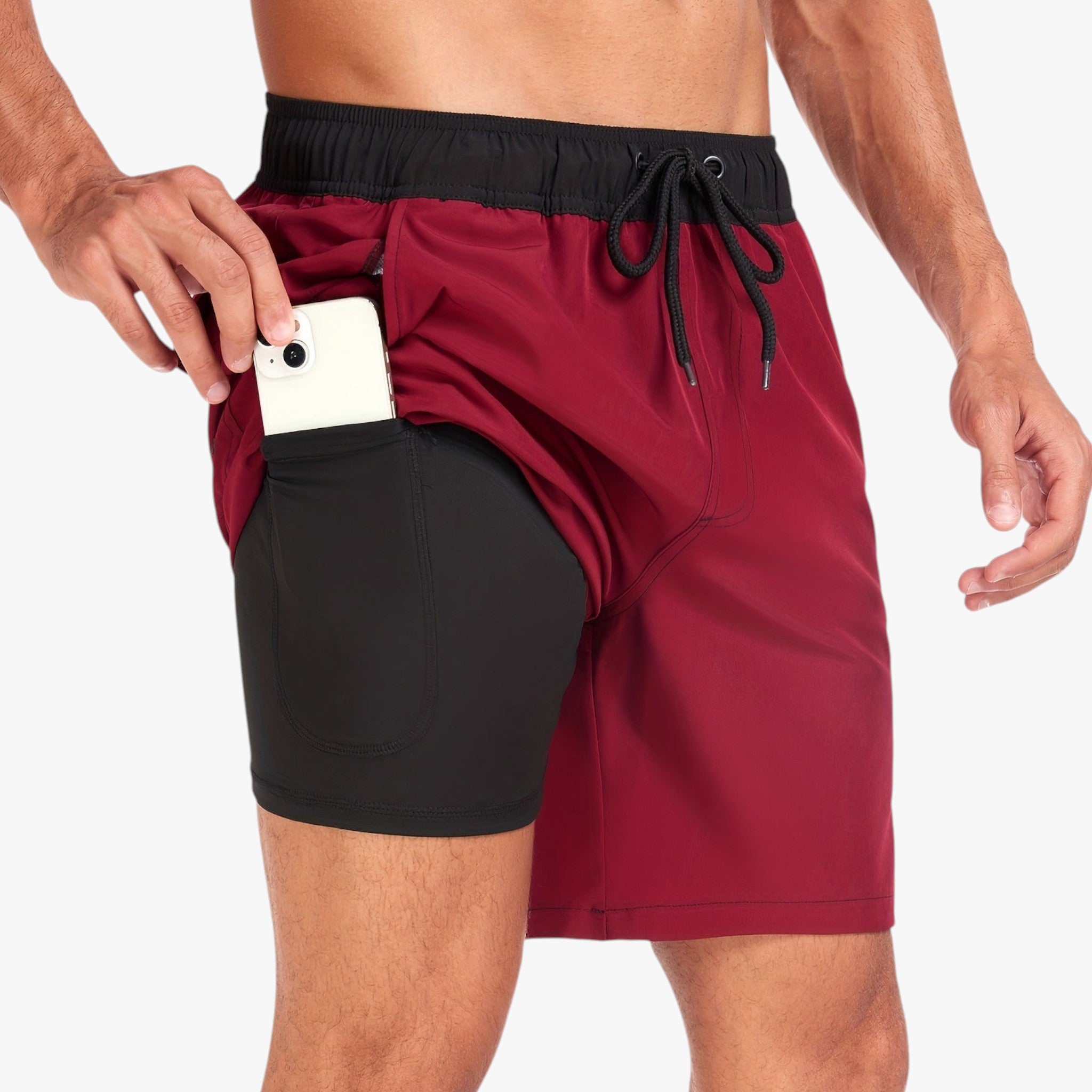 Michael | Costume da Bagno Speedy – Asciugatura Rapida e Comfort - Bordeaux - Abbigliamento estivo Casual Swim Shorts Costume da bagno Men's Swimwear Spiaggia Summer Essentials Swimwear - Concept Palermo