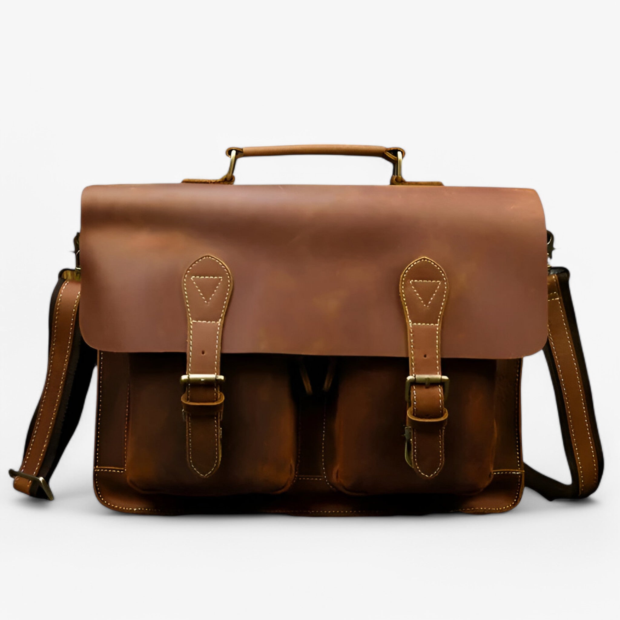 Oliver | Valigetta di Lusso in Pelle - Marrone chiaro - - Concept Palermo