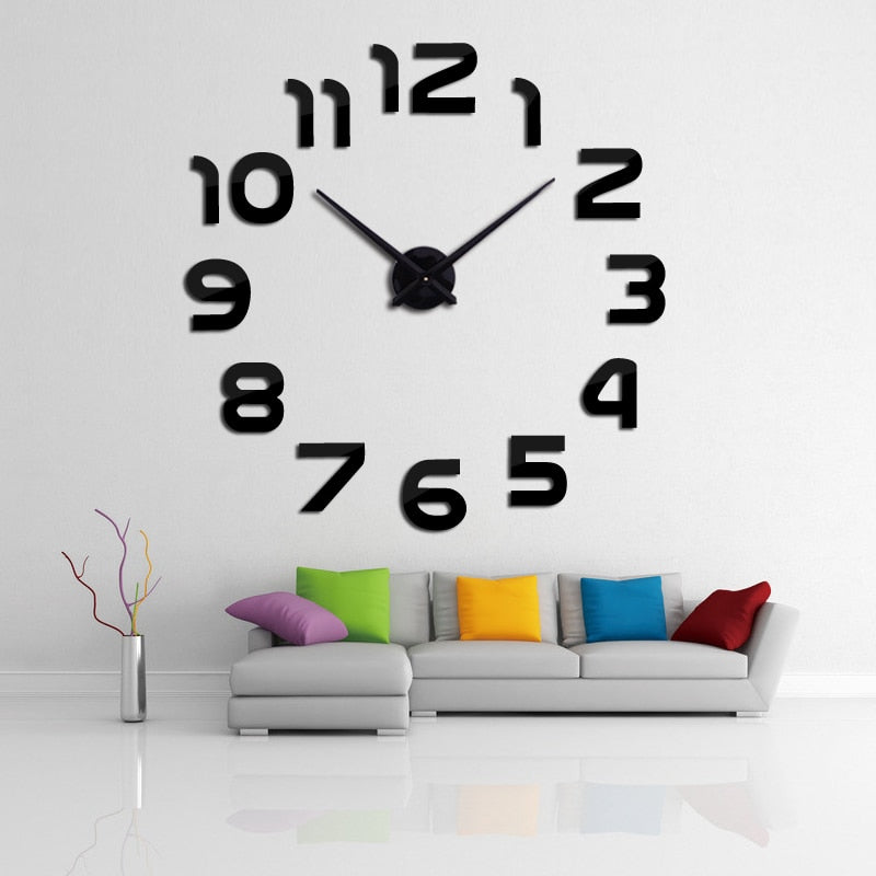 Grande orologio da parete in acrilico 3D | Modern Time Display - Aggiunge un design elegante e profondità al tuo spazio - - wall clocks - Concept Palermo