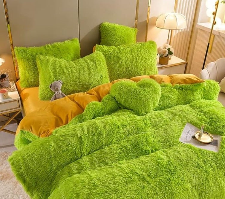 Softy | Set (5 pezzi) Coperta in microfibra morbida e spessa per l'inverno - Verde - Blankets Fleece - Concept Palermo