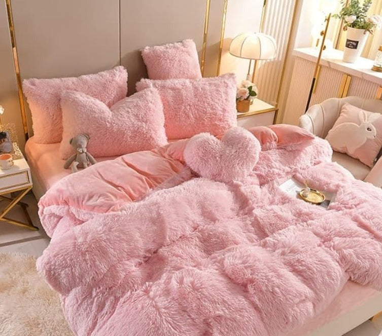 Softy | Set (5 pezzi) Coperta in microfibra morbida e spessa per l'inverno - Rosa Chiaro - Blankets Fleece - Concept Palermo