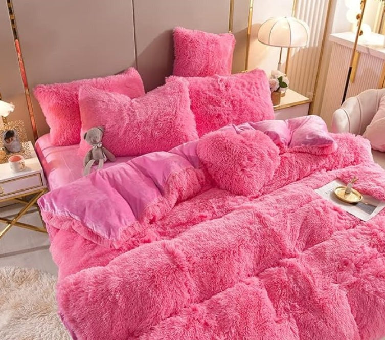 Softy | Set (5 pezzi) Coperta in microfibra morbida e spessa per l'inverno - Rosa - Blankets Fleece - Concept Palermo