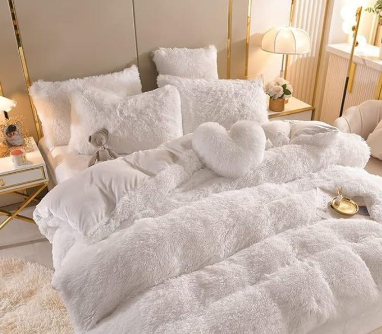 Softy | Set (5 pezzi) Coperta in microfibra morbida e spessa per l'inverno - Bianco - Blankets Fleece - Concept Palermo