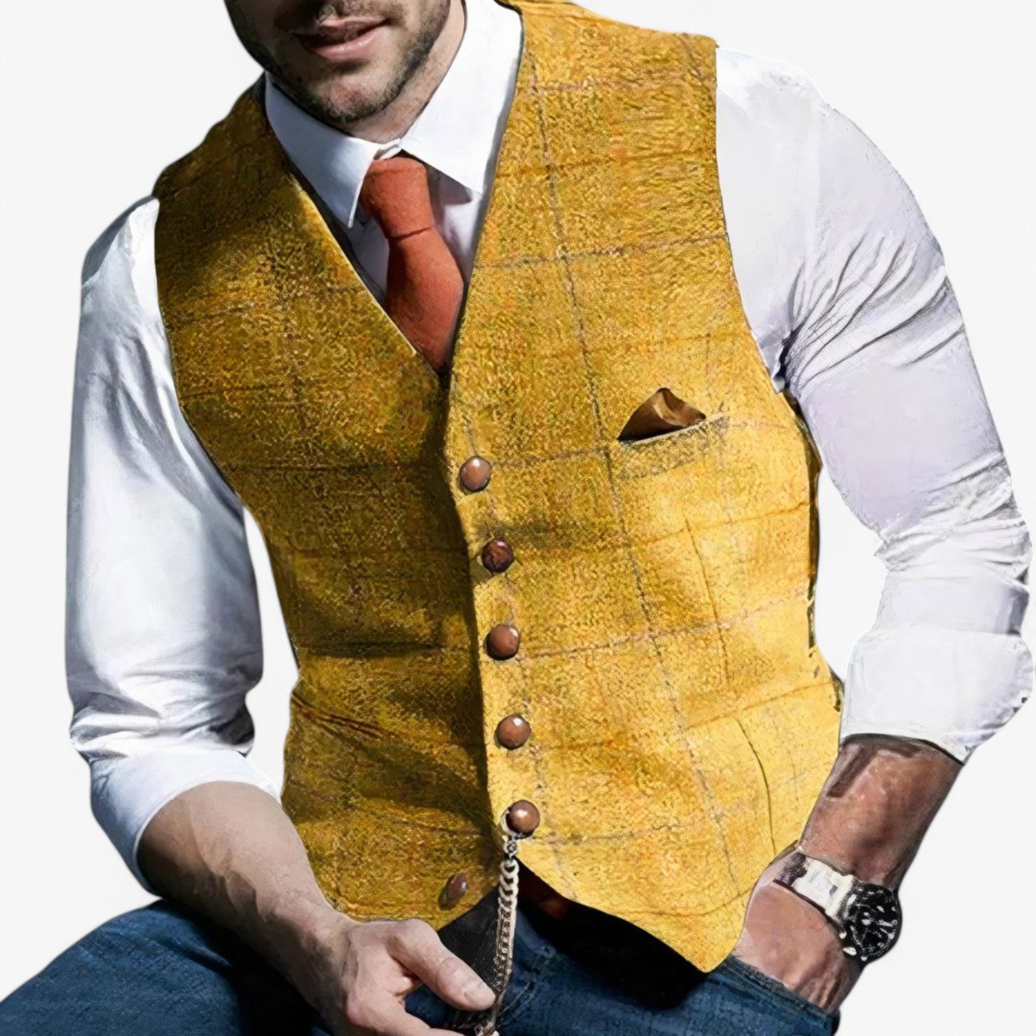 Daniel | Gilet da Uomo Senza Tempo - Giallo - - Concept Palermo