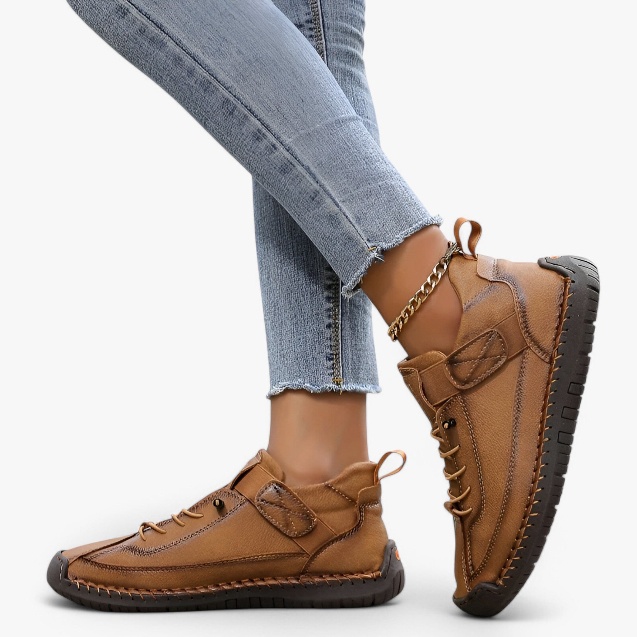 Erin | Scarpe comfort - Morbide e antiscivolo - Marrone Terra - chaussure google - Concept Palermo