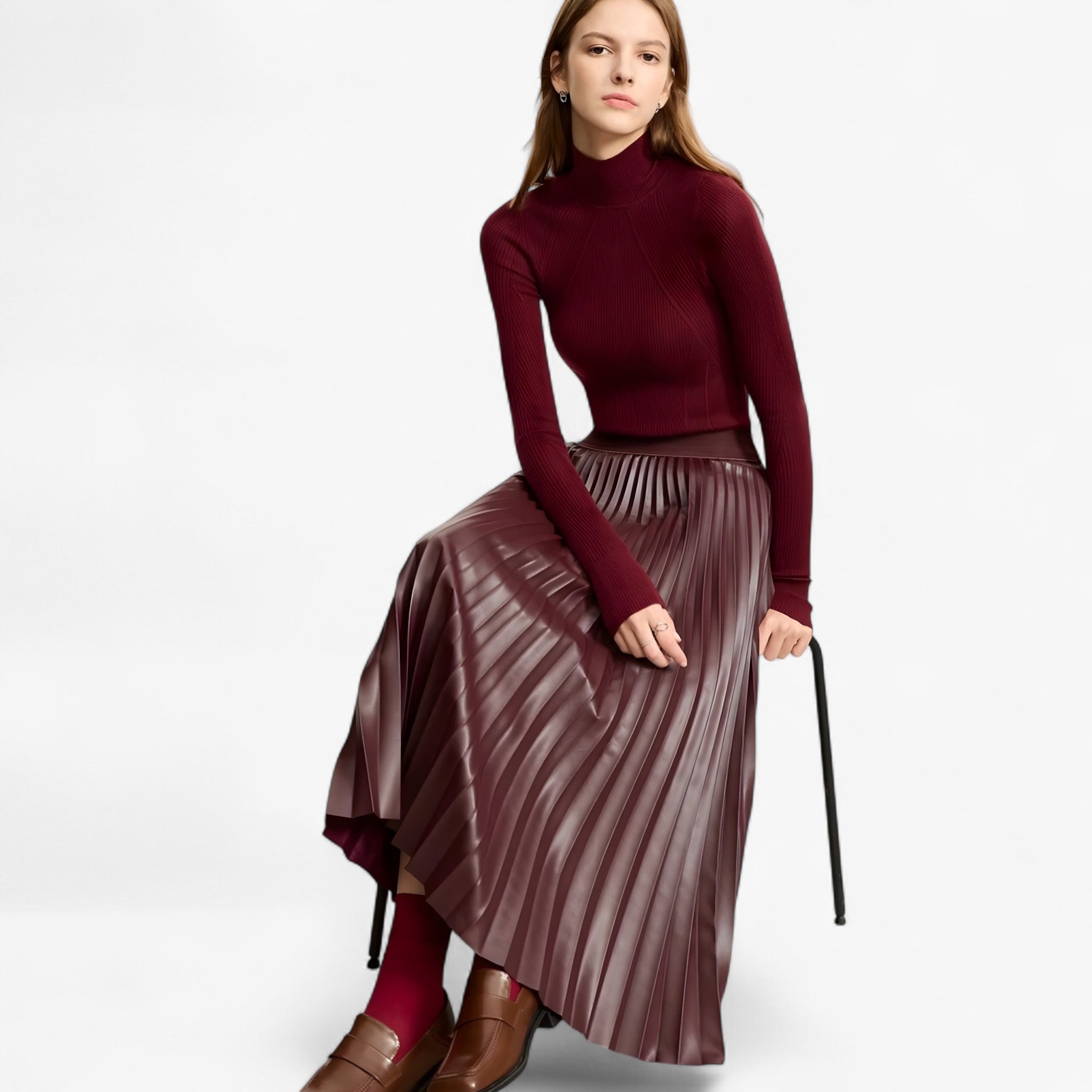 Gelly | Gonna in Pelle Plissettata - - MYLA_NEW Skirt - Concept Palermo