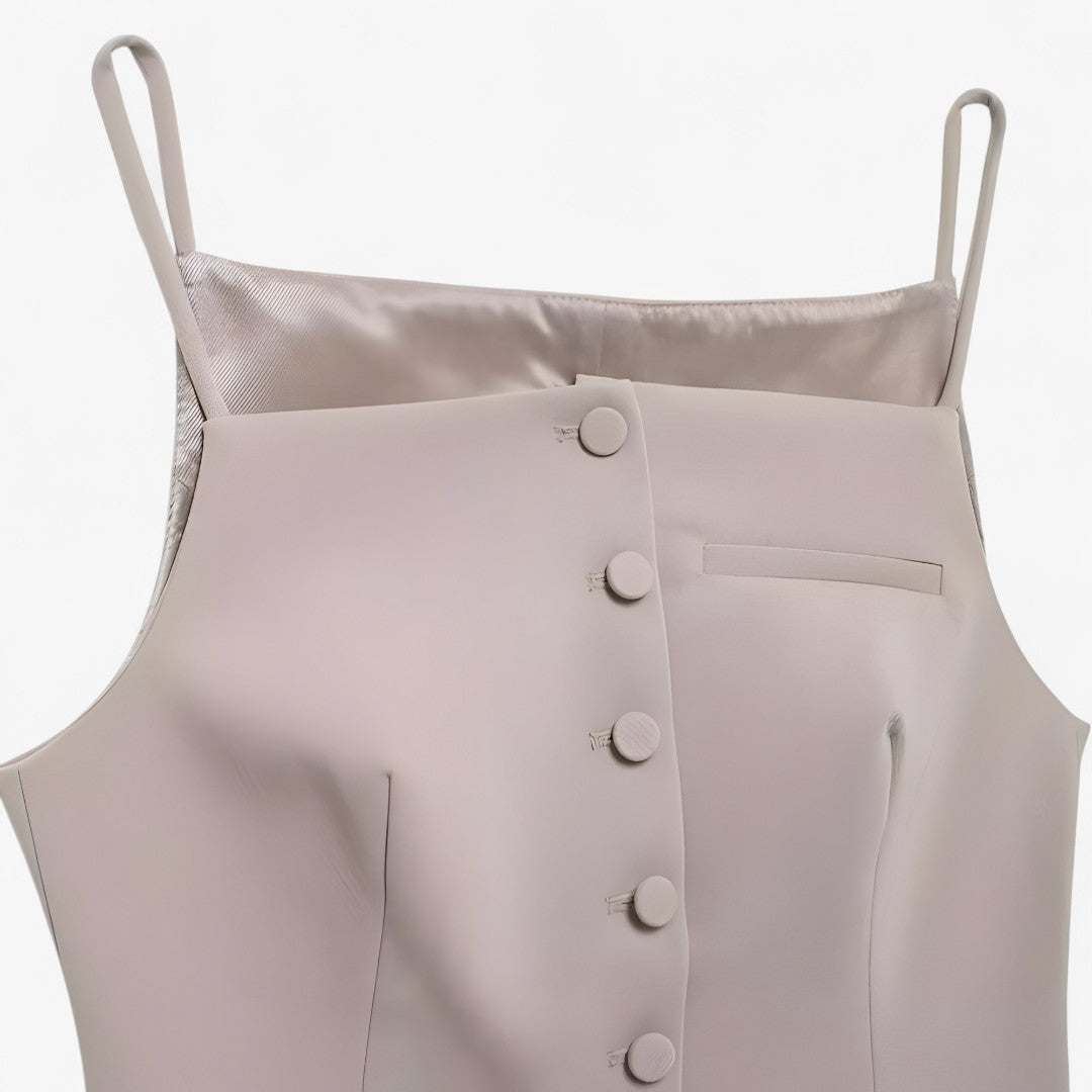 Noemi | Top Corscon con spalline sottili in stile minimal - - clothing/tops/crop-tops - Concept Palermo