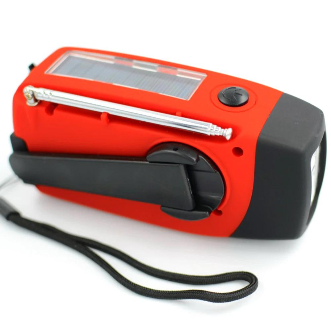 SolarSafe - Radio di emergenza e torcia solare e a manovella! - - Nieuw binnen-tag - Concept Palermo