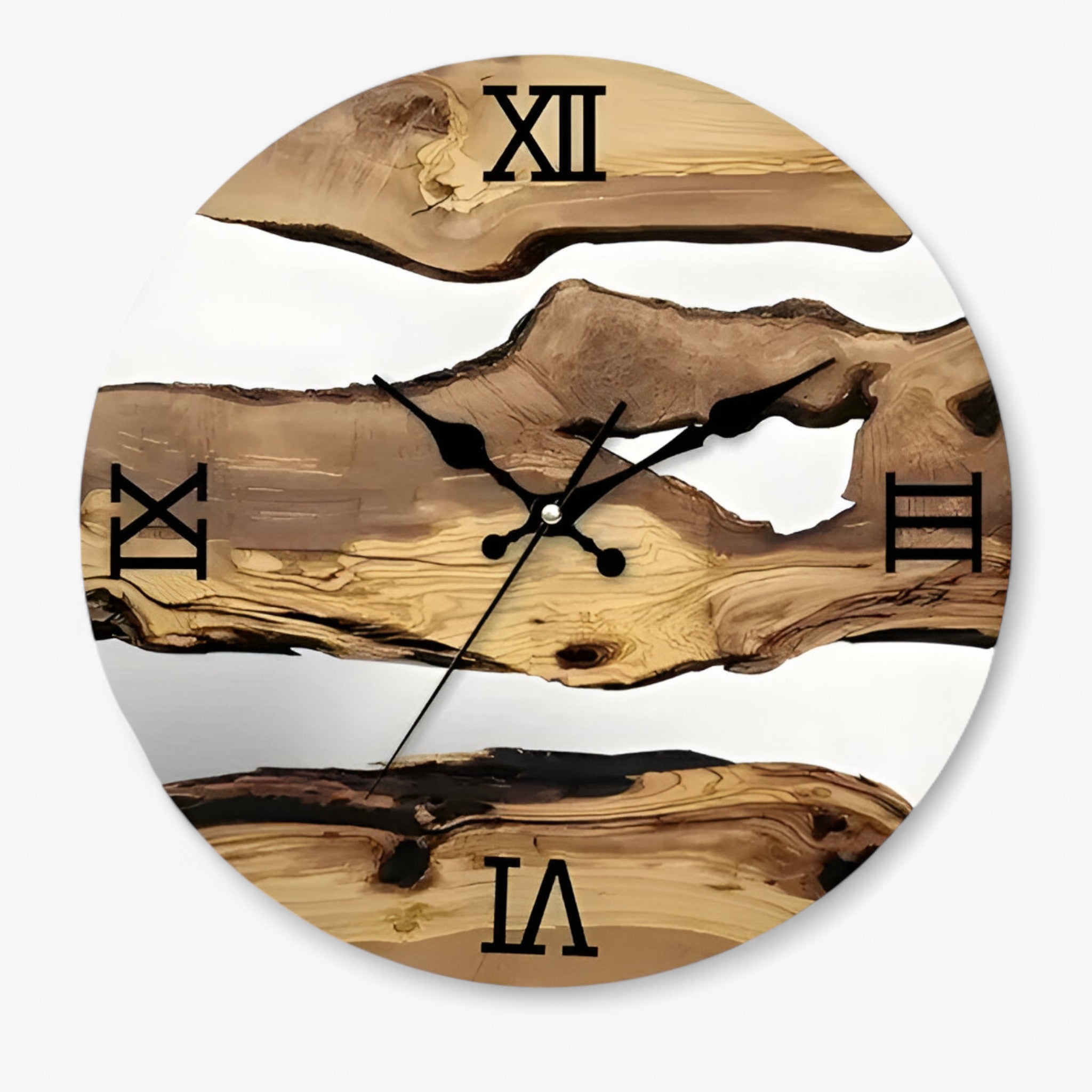 Alaric | Orologio da parete minimalista con accenti in legno - - P277 wall clock - Concept Palermo
