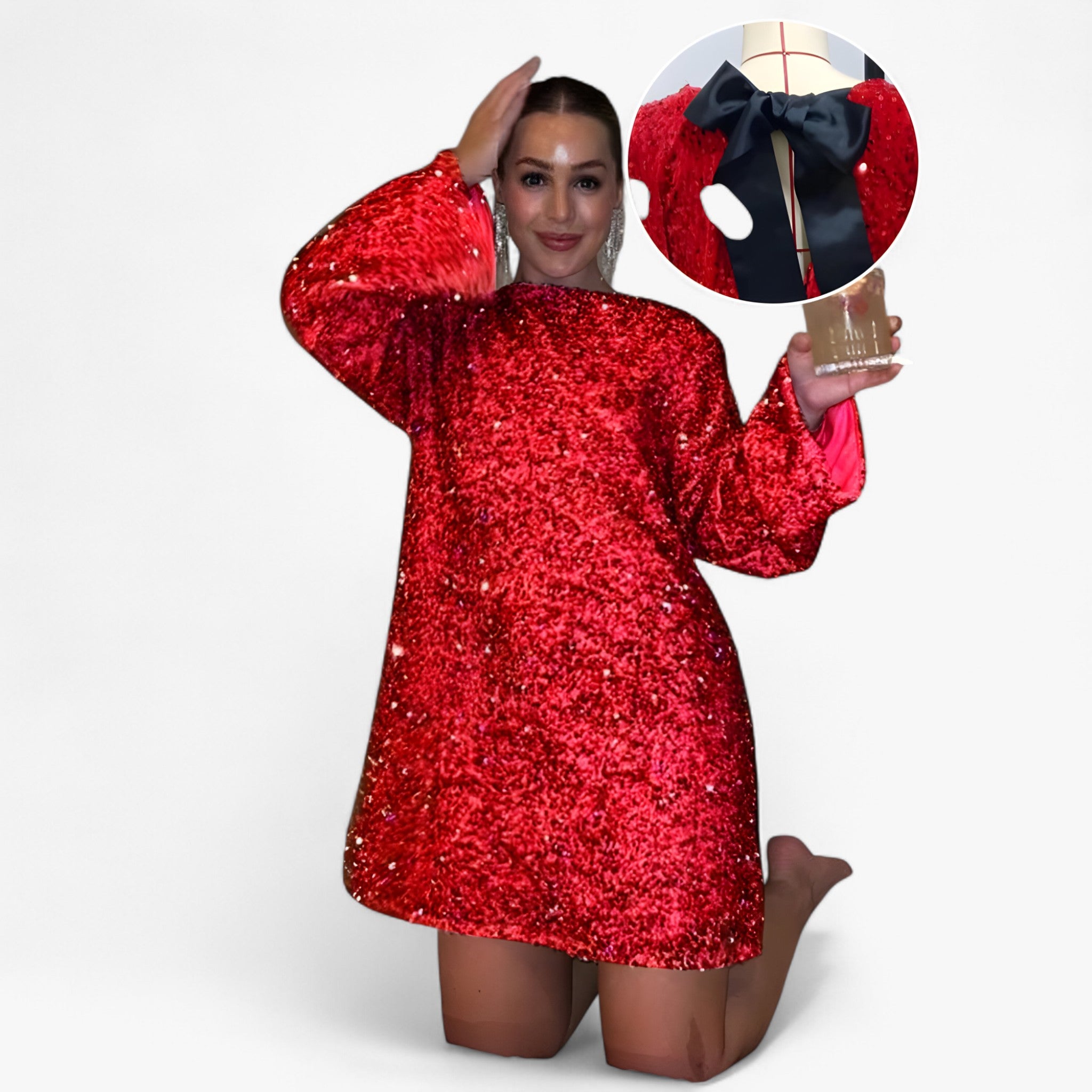 Jenny | Minidress con paillettes - Rosso - 1012402 1itemsoldjan16th Damesmode dresses-ai elegant_dresses-ai spring Tuckhub velori oslo20241009 Women - Concept Palermo