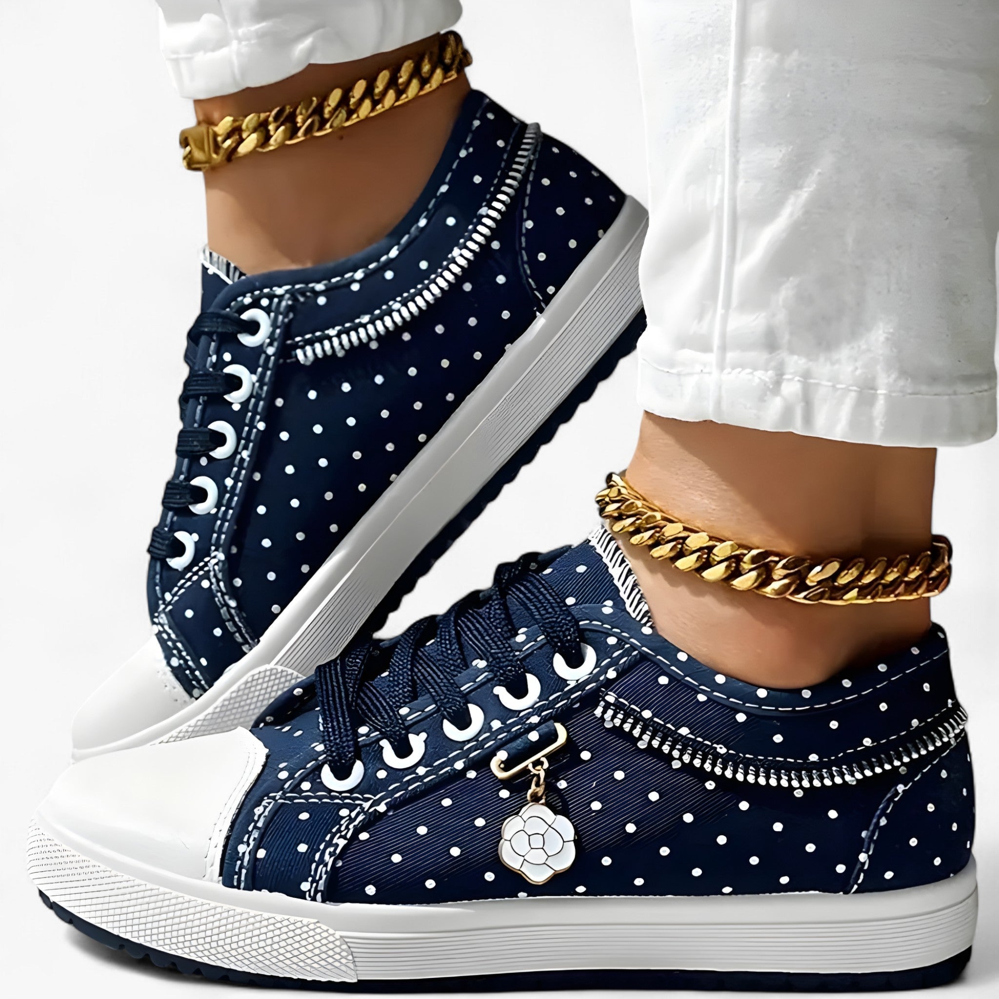 Carla | Sneakers Ortodèdiche Comode - Blu scuro - Boots & Shoes Orthopedic Footwear woman - Concept Palermo
