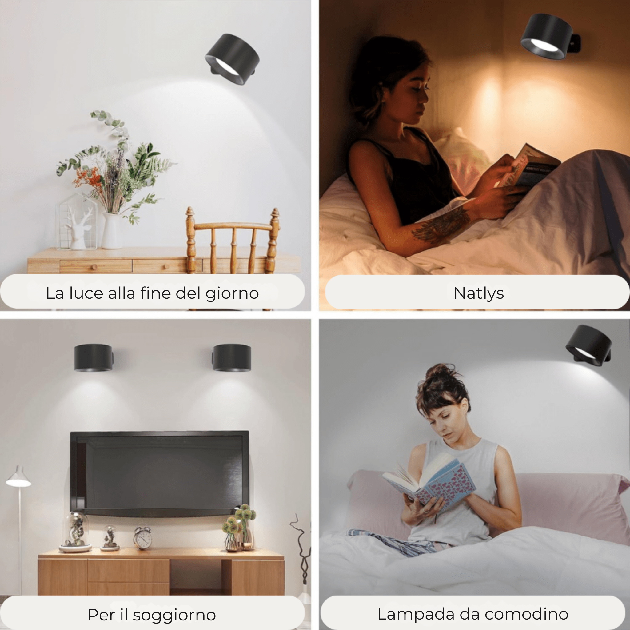 Flexilight™ | Lampada da parete wireless ricaricabile a 360° - - home Væglamper - Concept Palermo