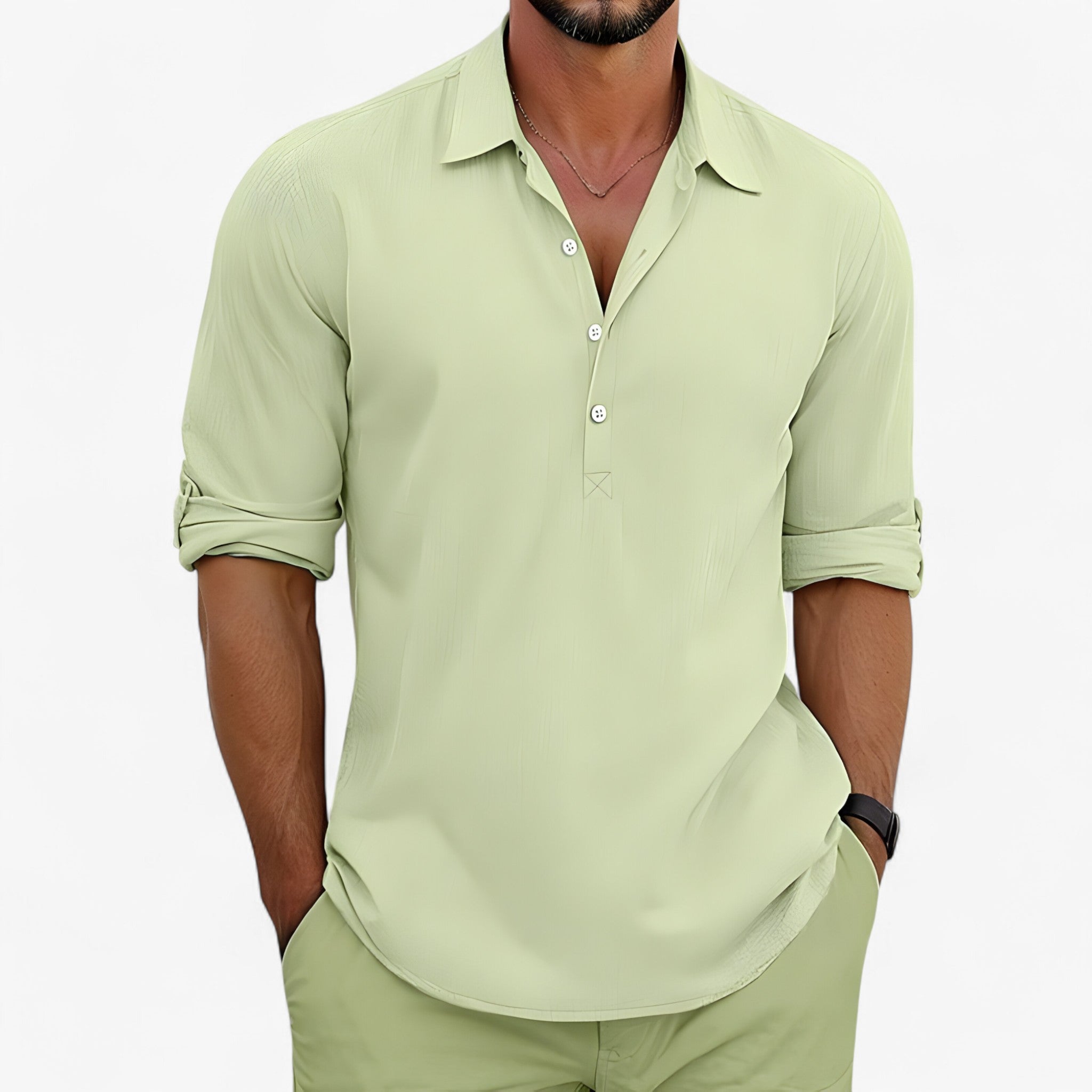Luca - Camicia estiva - Verde - men's summer outfit Shirts und Polos Summer - Concept Palermo