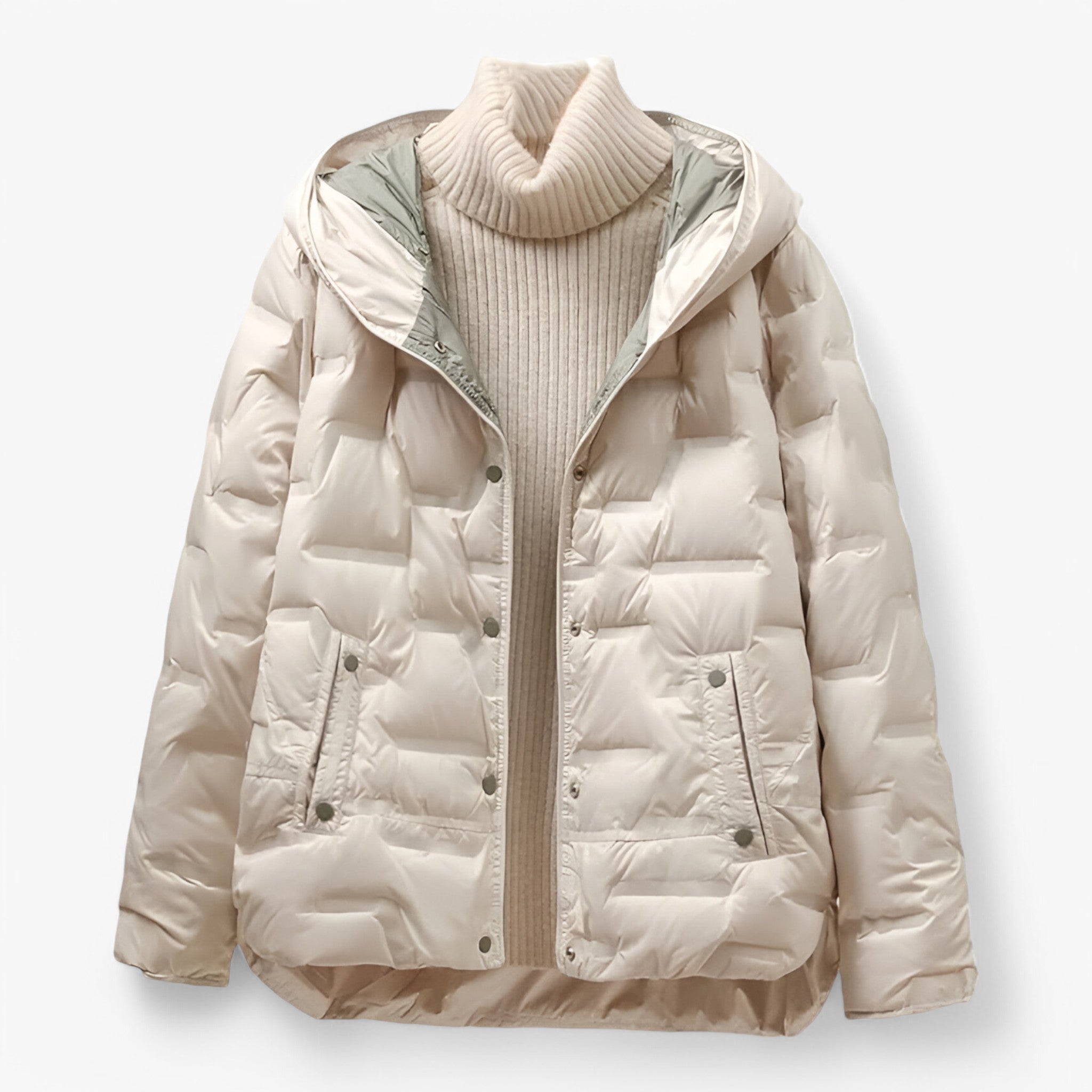 Isabel | Giacca con cappuccio - Morbida e isolata - Bianco - - Concept Palermo