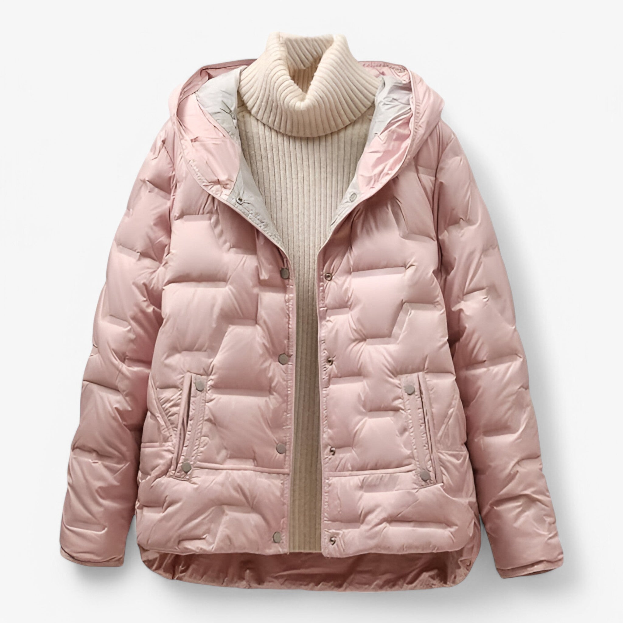 Isabel | Giacca con cappuccio - Morbida e isolata - Rosa - - Concept Palermo