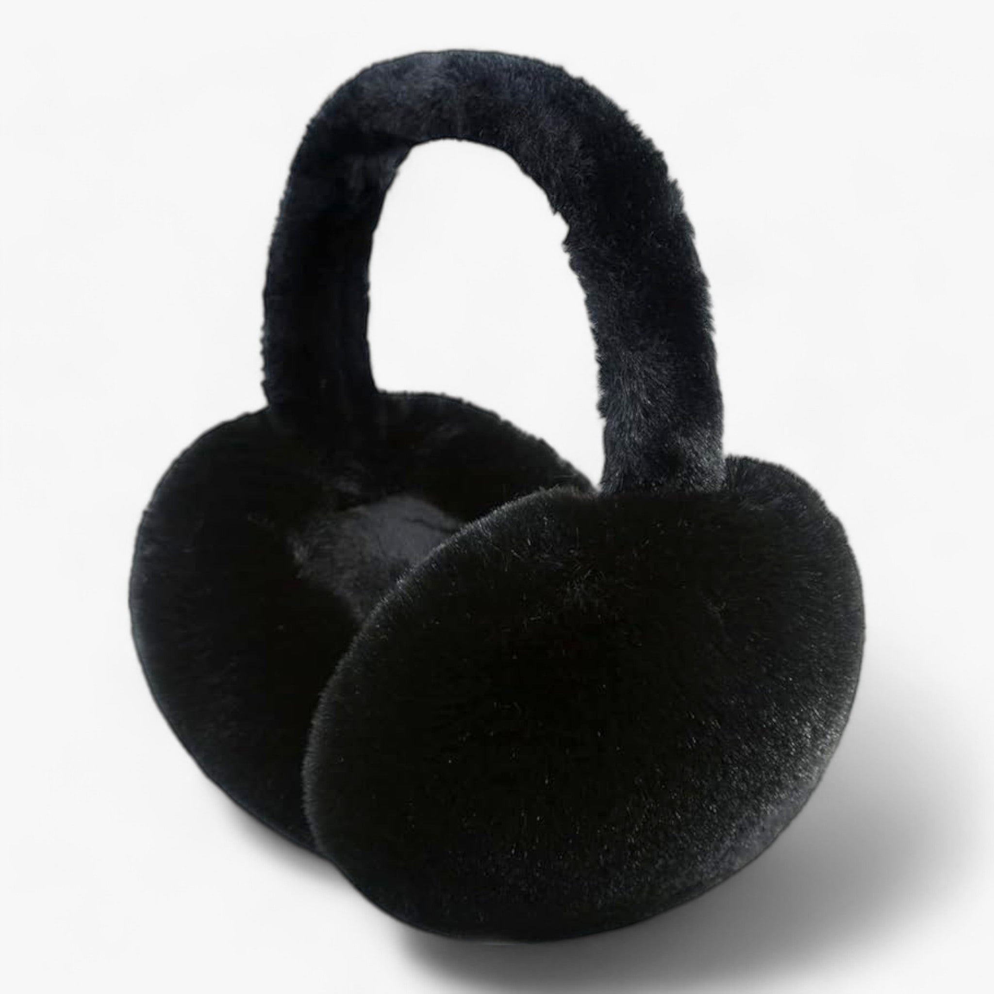Mila | Scaldacollo in morbido peluche - Protezione dal freddo - Nero - ear warmer womens accessories womens clothing - Concept Palermo