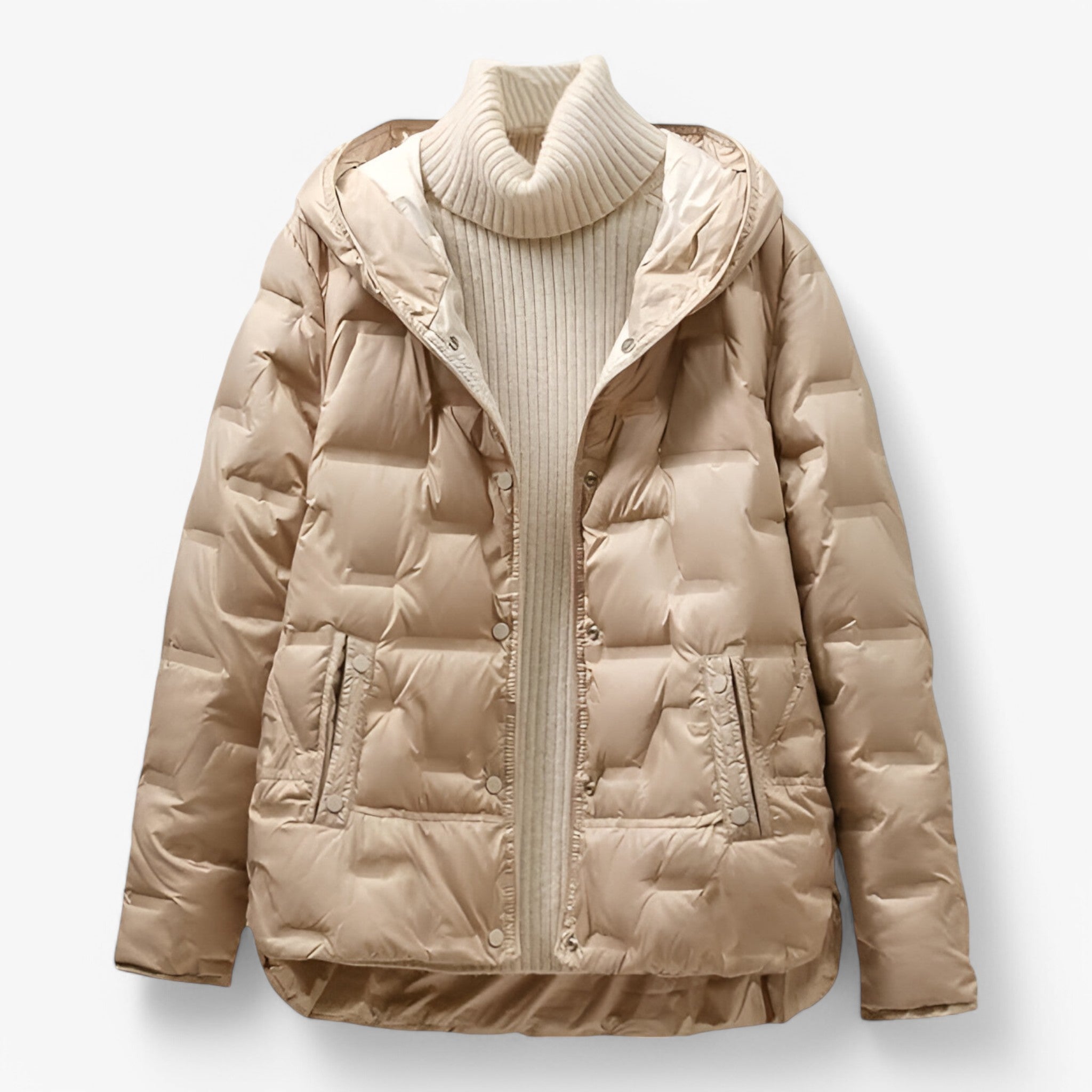 Isabel | Giacca con cappuccio - Morbida e isolata - Beige - - Concept Palermo