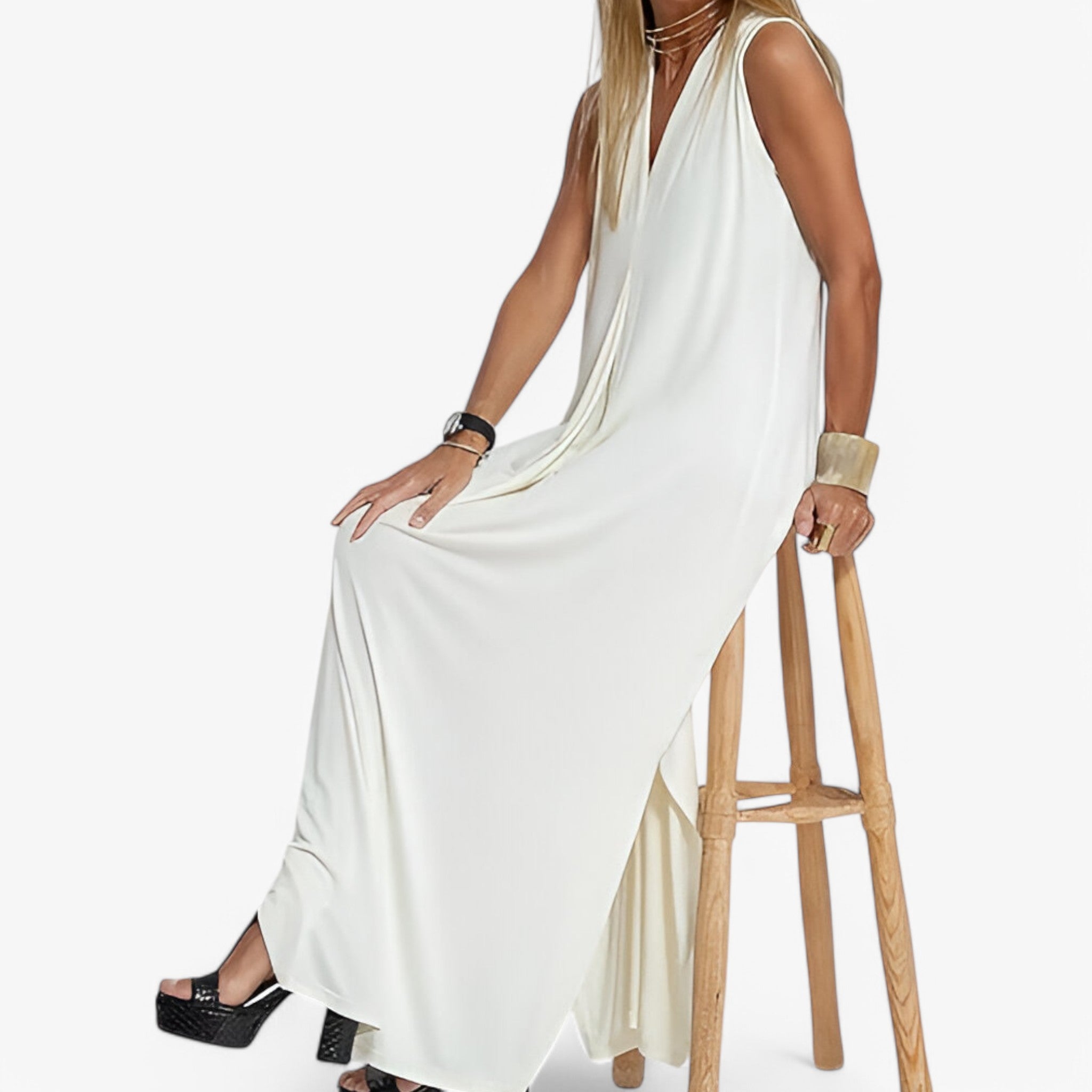 Helen | Abito lungo con cardigan in omaggio - Chic e confortevole - - - Concept Palermo
