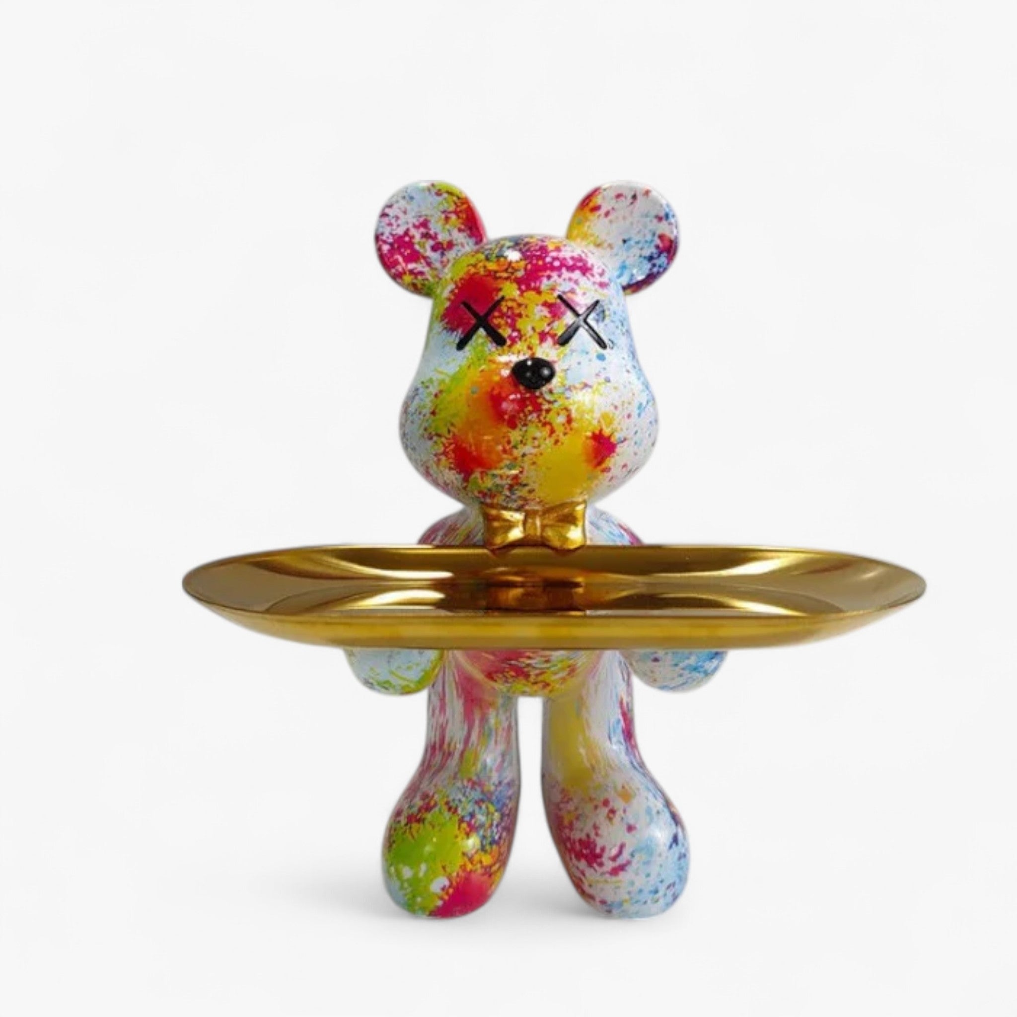 CraftBear - Statua di orso con vassoio - Legno di Viper - home Skulptur Statue tray - Concept Palermo