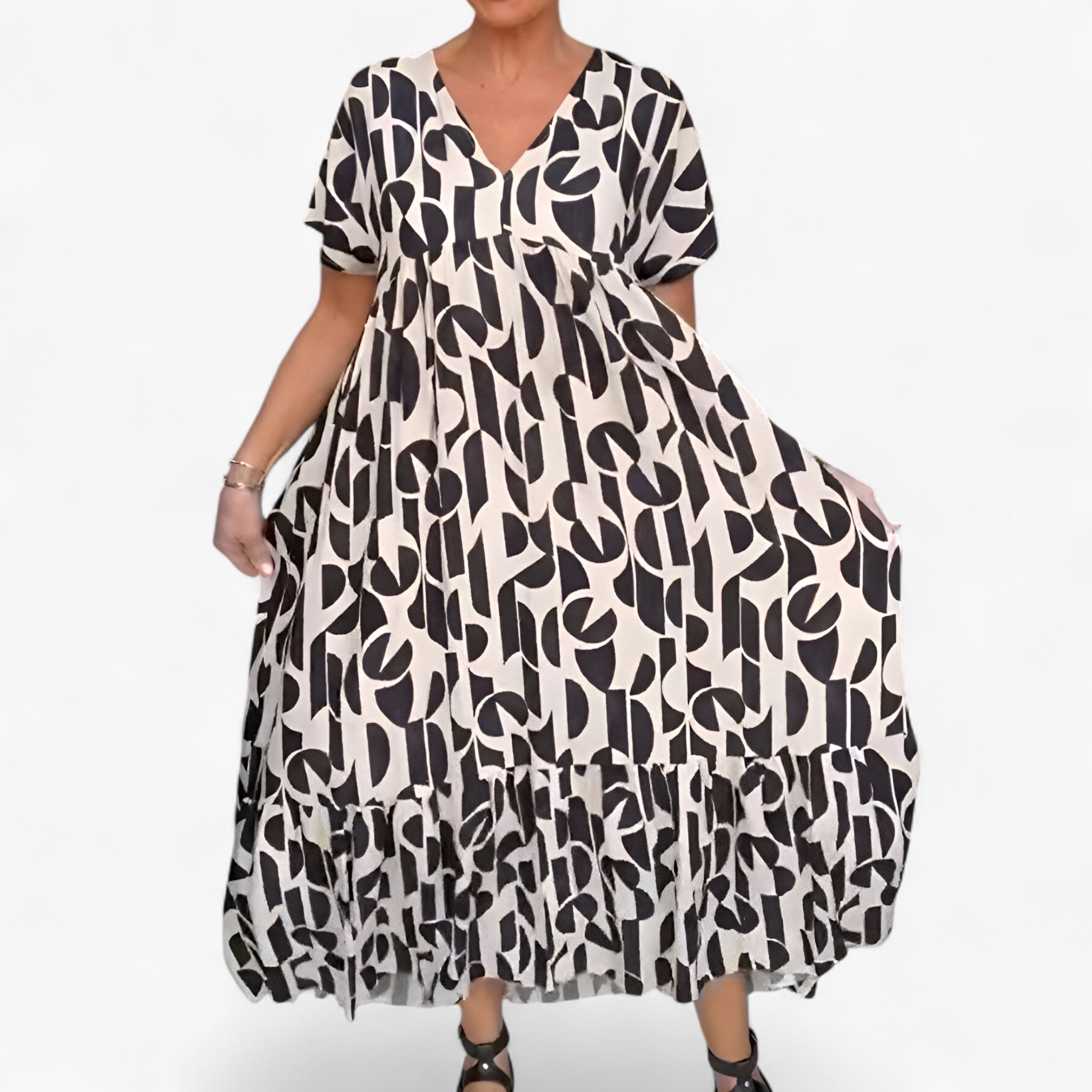 Judith | Abito stampato con scollo a V