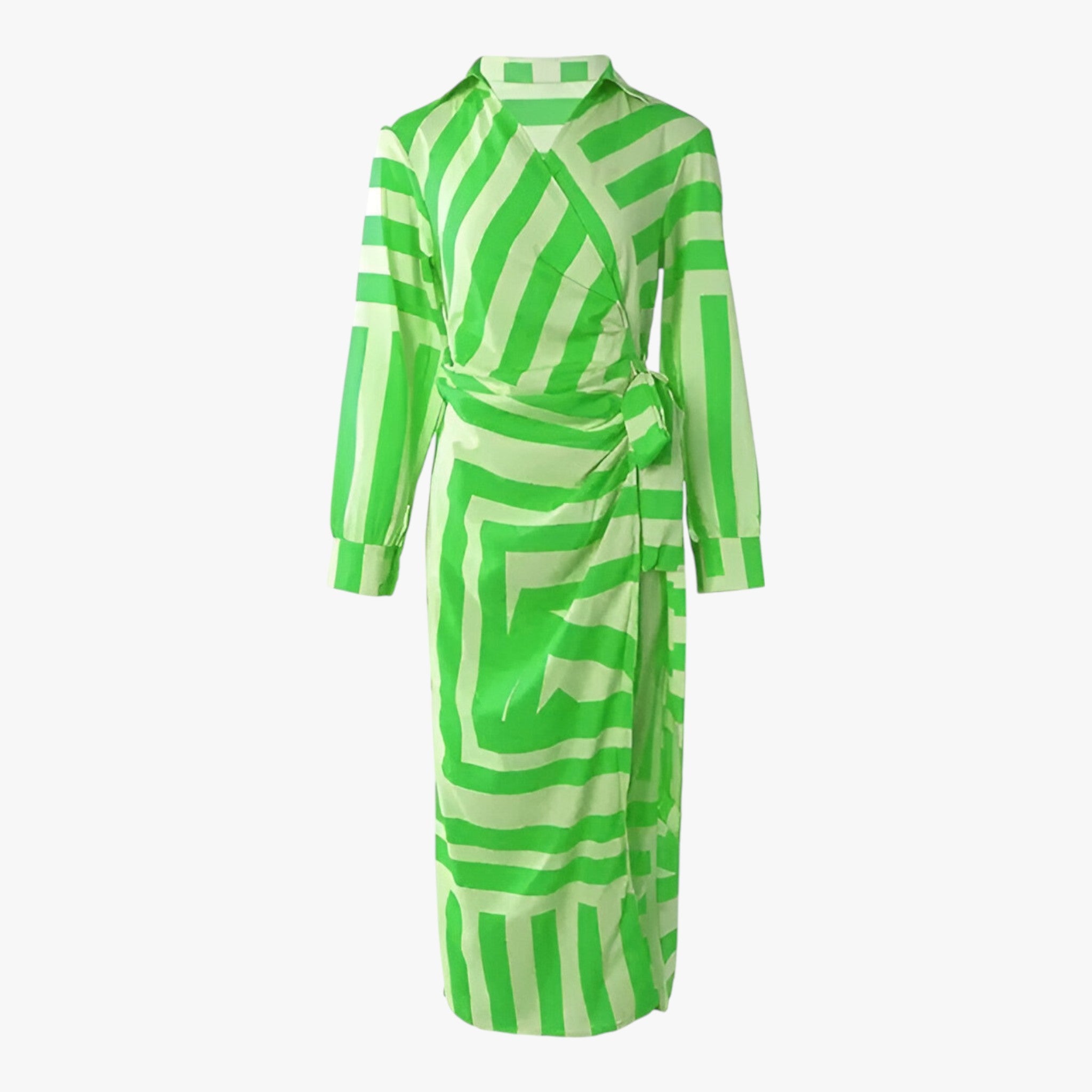 Elena | Abito lungo stampato - sofisticato e femminile - Verde - - Concept Palermo