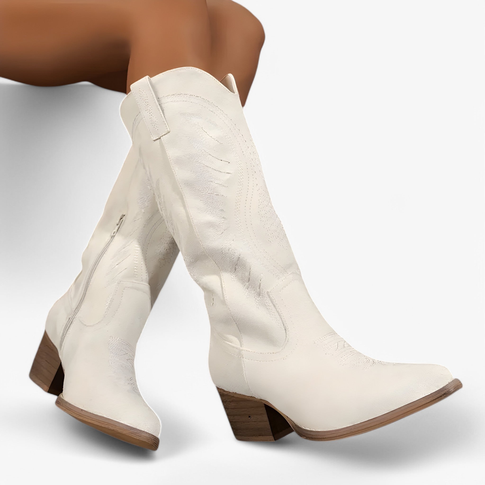 Lina - Stivali da Cowboy Trendy - Bianco - week40-wednesday women - Concept Palermo