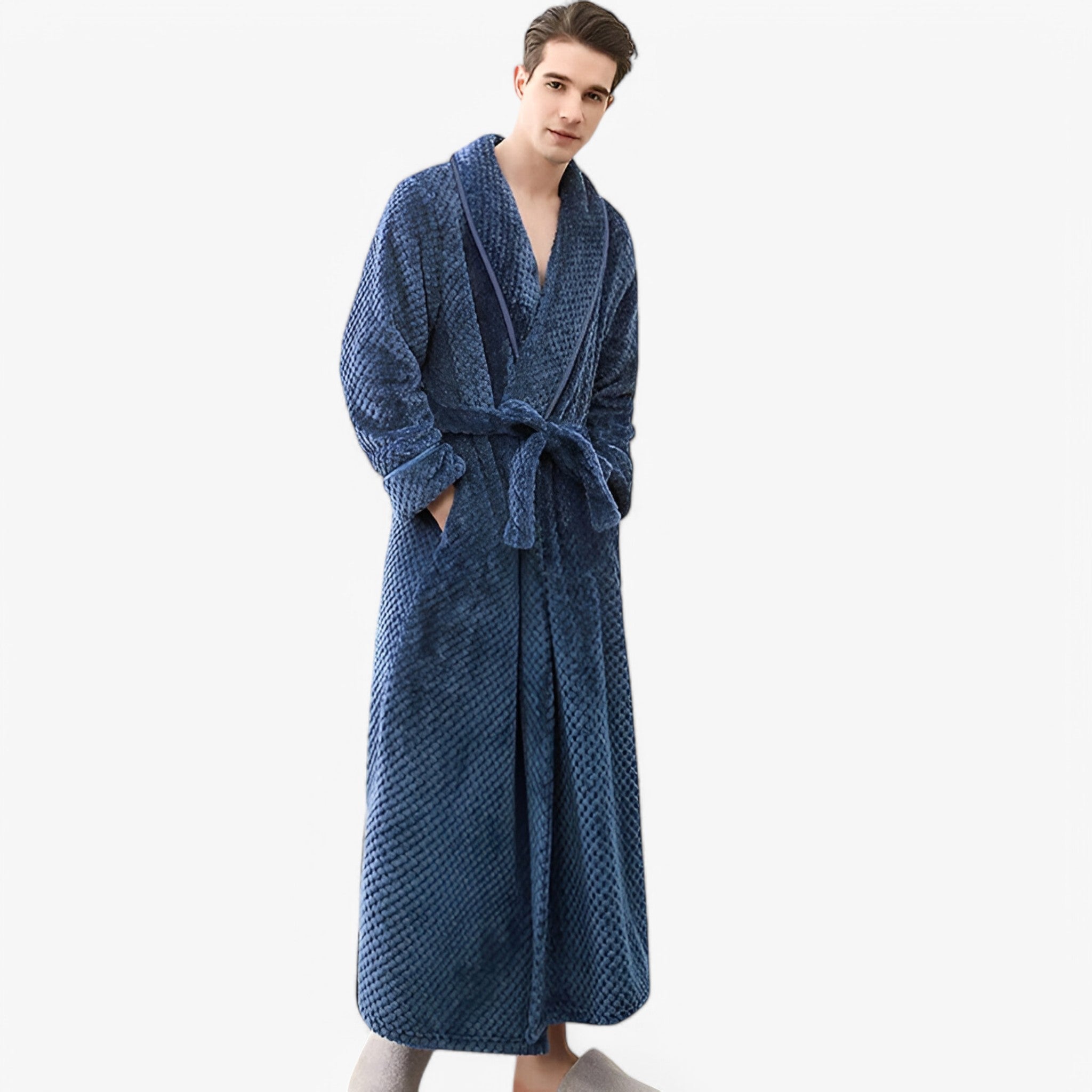 Sofia | Morbido Accappatoio in Pile - - Autumn Bathrobes Fleece Fluffy Long Sleeve Nightgown Pajama Pocket Robe Sleepwear Solid Color Spring Winter Women - Concept Palermo