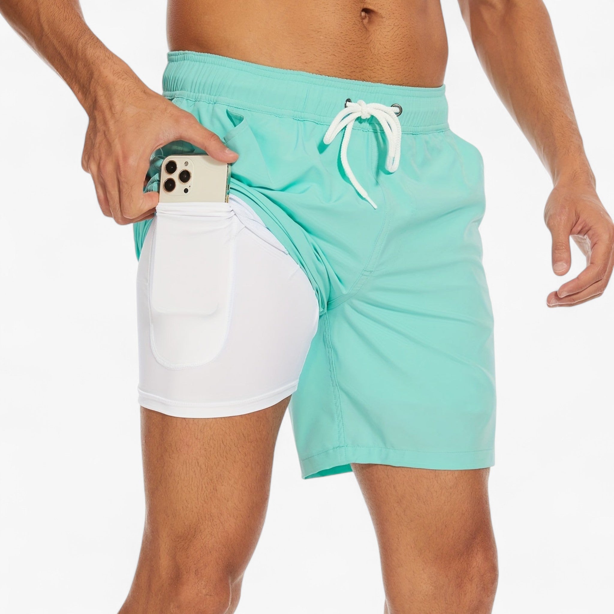 Michael | Costume da Bagno Speedy – Asciugatura Rapida e Comfort - Azzurro Chiaro - Abbigliamento estivo Casual Swim Shorts Costume da bagno Men's Swimwear Spiaggia Summer Essentials Swimwear - Concept Palermo