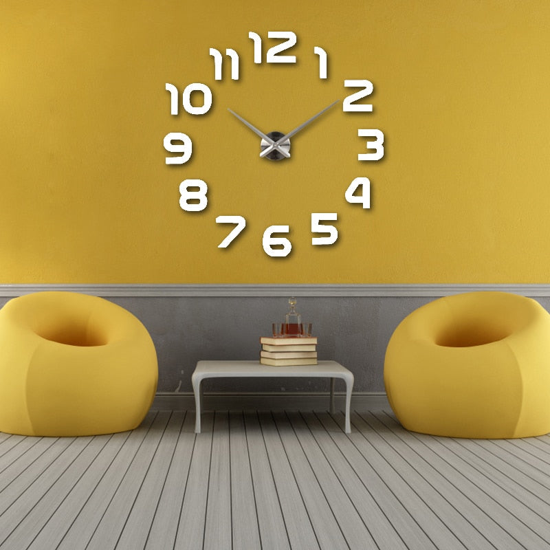 Grande orologio da parete in acrilico 3D | Modern Time Display - Aggiunge un design elegante e profondità al tuo spazio - - wall clocks - Concept Palermo