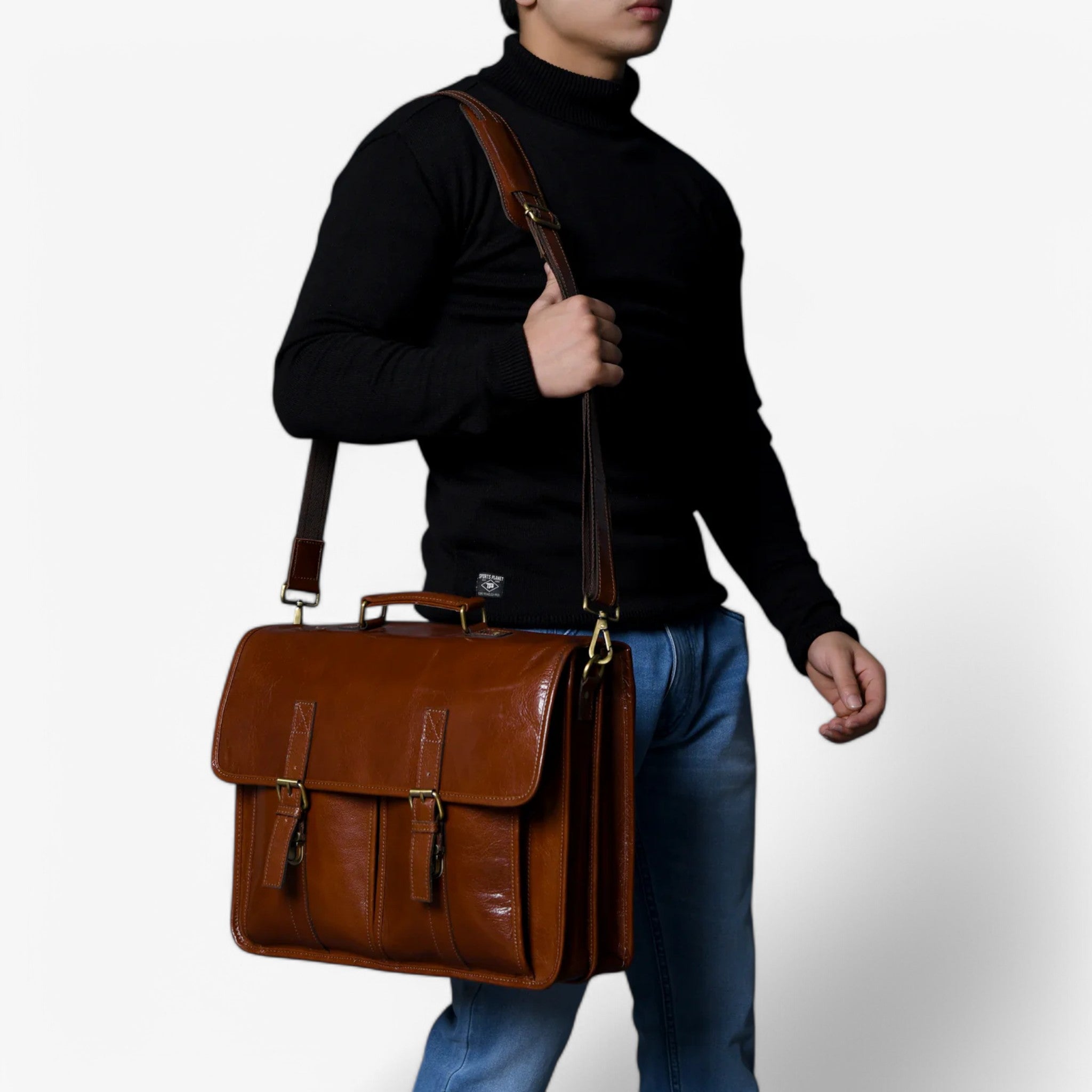 Alexander | Cartella di lusso in pelle marrone - - - Concept Palermo